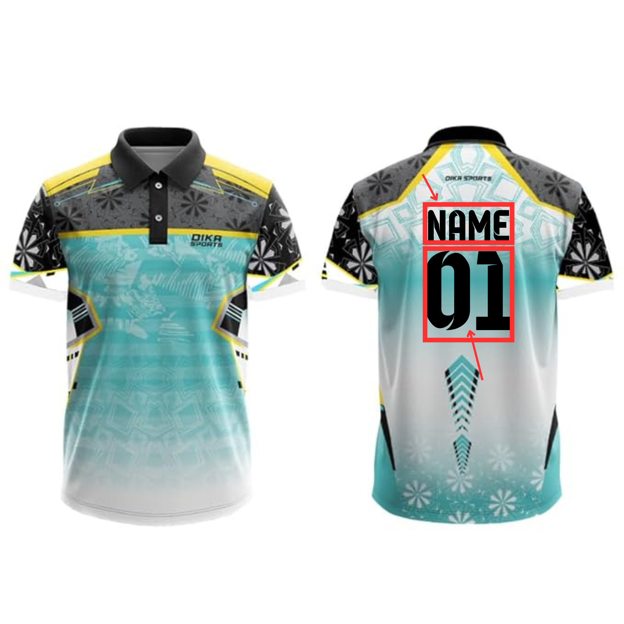 Custom Name Printed Cricket kit for men full size original – DIKA