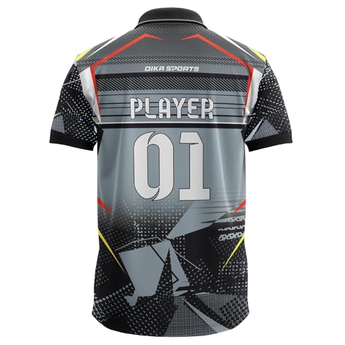 Personalized Grey cricket jersey for men Cricket t-shirt for practice
