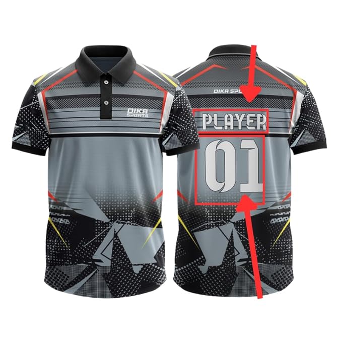 Personalized Grey cricket jersey for men Cricket t-shirt for practice
