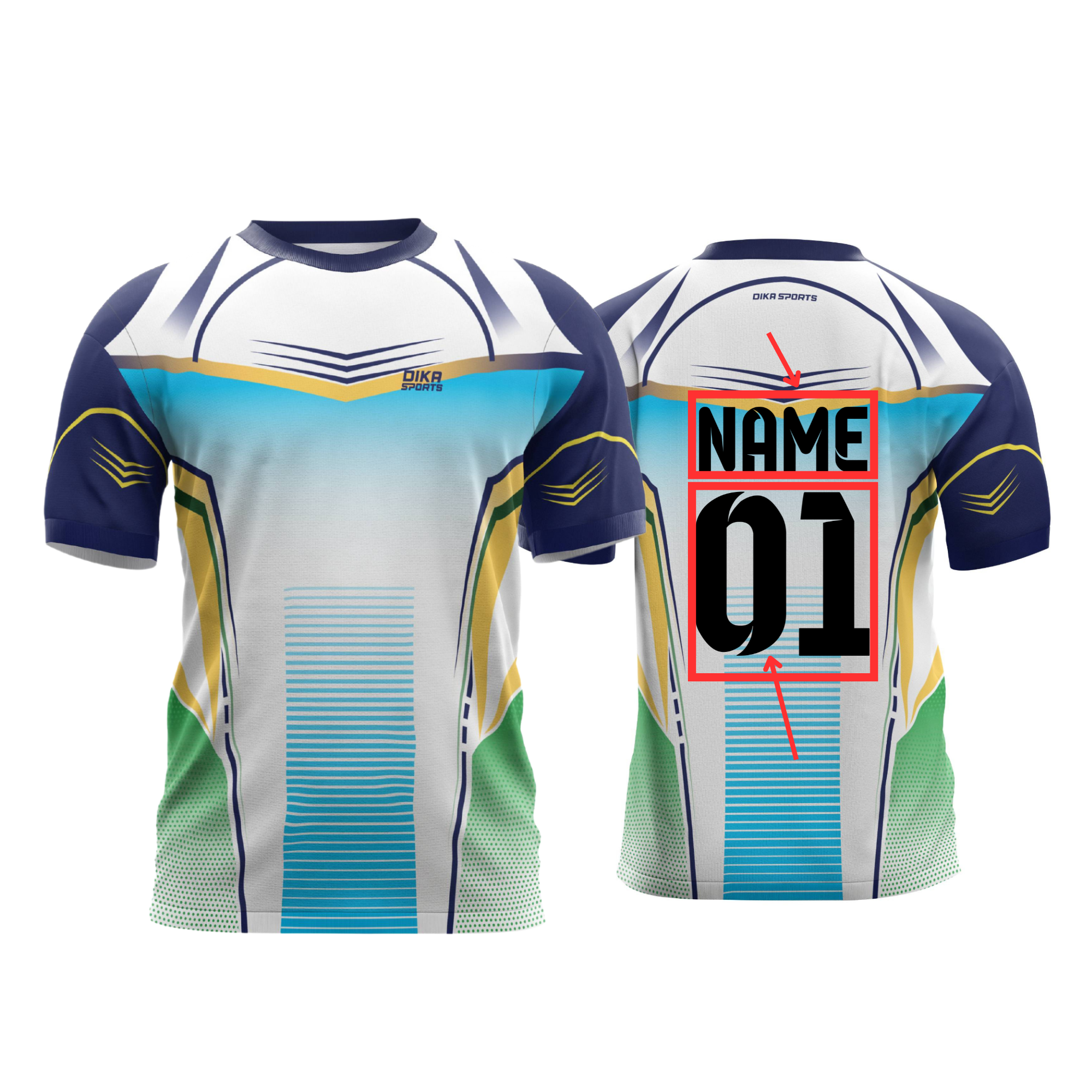 Printed men's cricket jersey