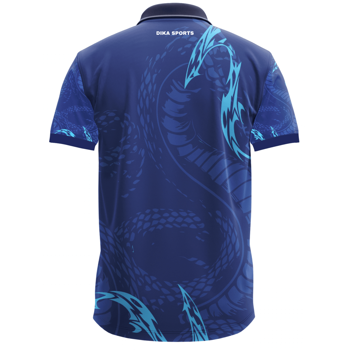 DIKA SPORTS Breathable Cricket T-Shirt for Men, Collar Neck Polyester Sports Jersey for Training Sessions & Cricket Matches