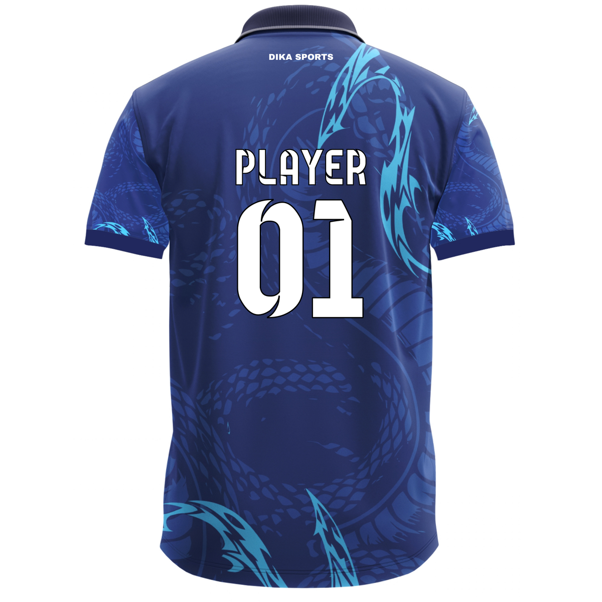 Dika Sports Custom Jersey | Cricket Jersey with Collar, Name & Number | Personalized Team Cricket Sportswear for Men & Kids