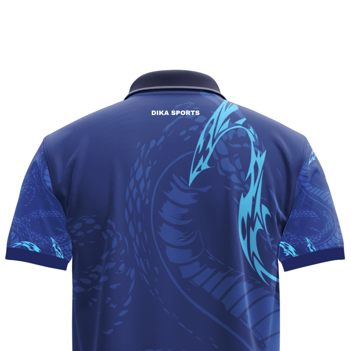 DIKA SPORTS Breathable Cricket T-Shirt for Men, Collar Neck Polyester Sports Jersey for Training Sessions & Cricket Matches