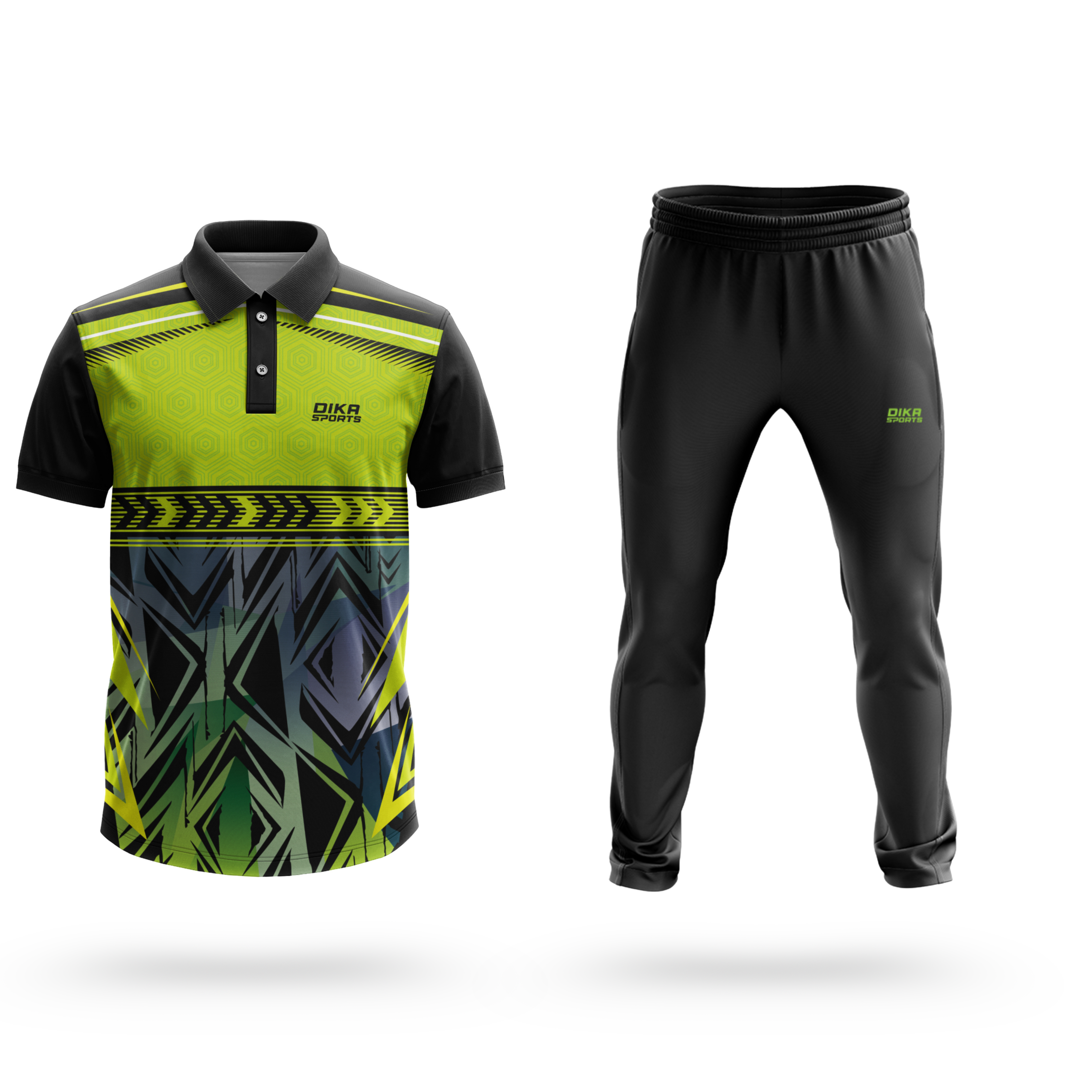 Dika Sports Custom football jersey Cricket t-shirt breathable sport t-shirt jersey for boys sports track pant - Pack of 2