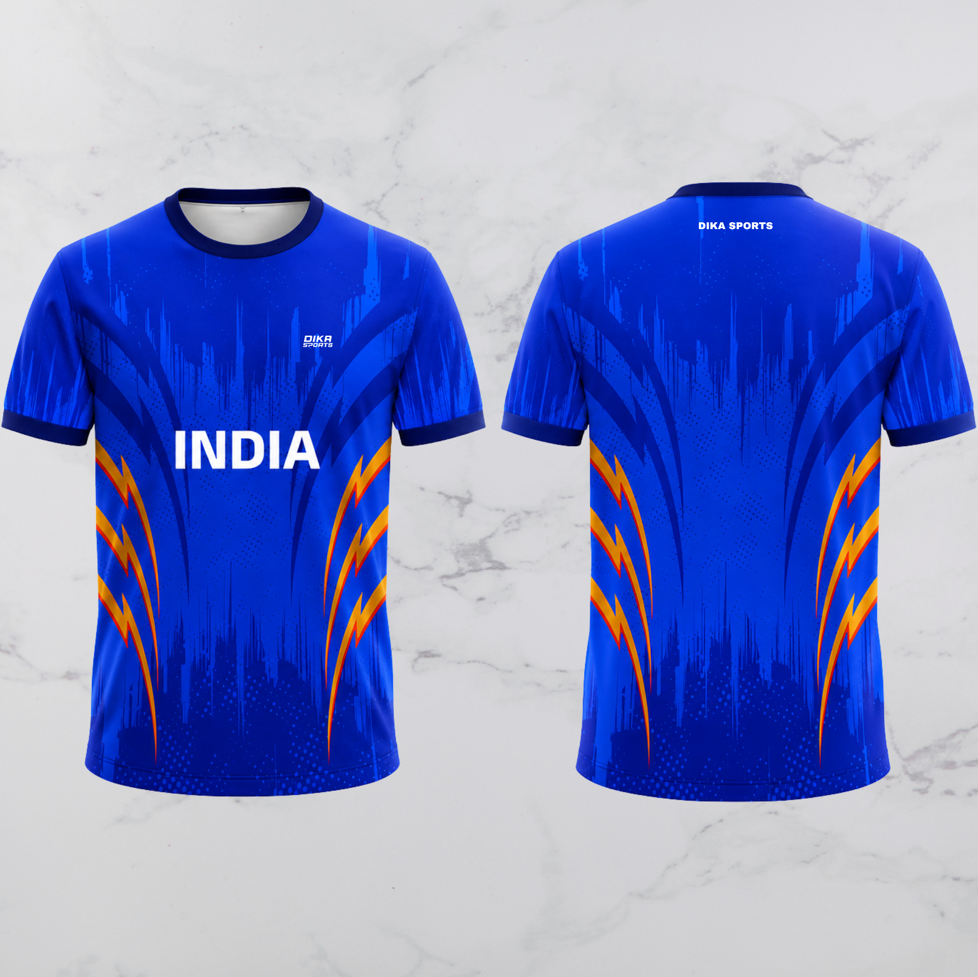 DIKA SPORTS Men's Cricket T-Shirt Breathable Round Neck Sports Jersey for Men | Cricket Dress for Men | Quick Dry Team Cricket Jersey