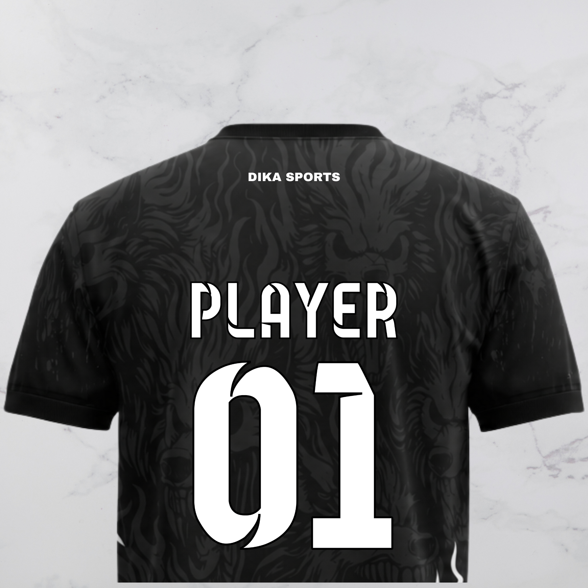 DIKA SPORTS Cricket T-Shirt with Name | Custom Round Neck Cricket T-Shirt Online | Stylish Practice Jersey