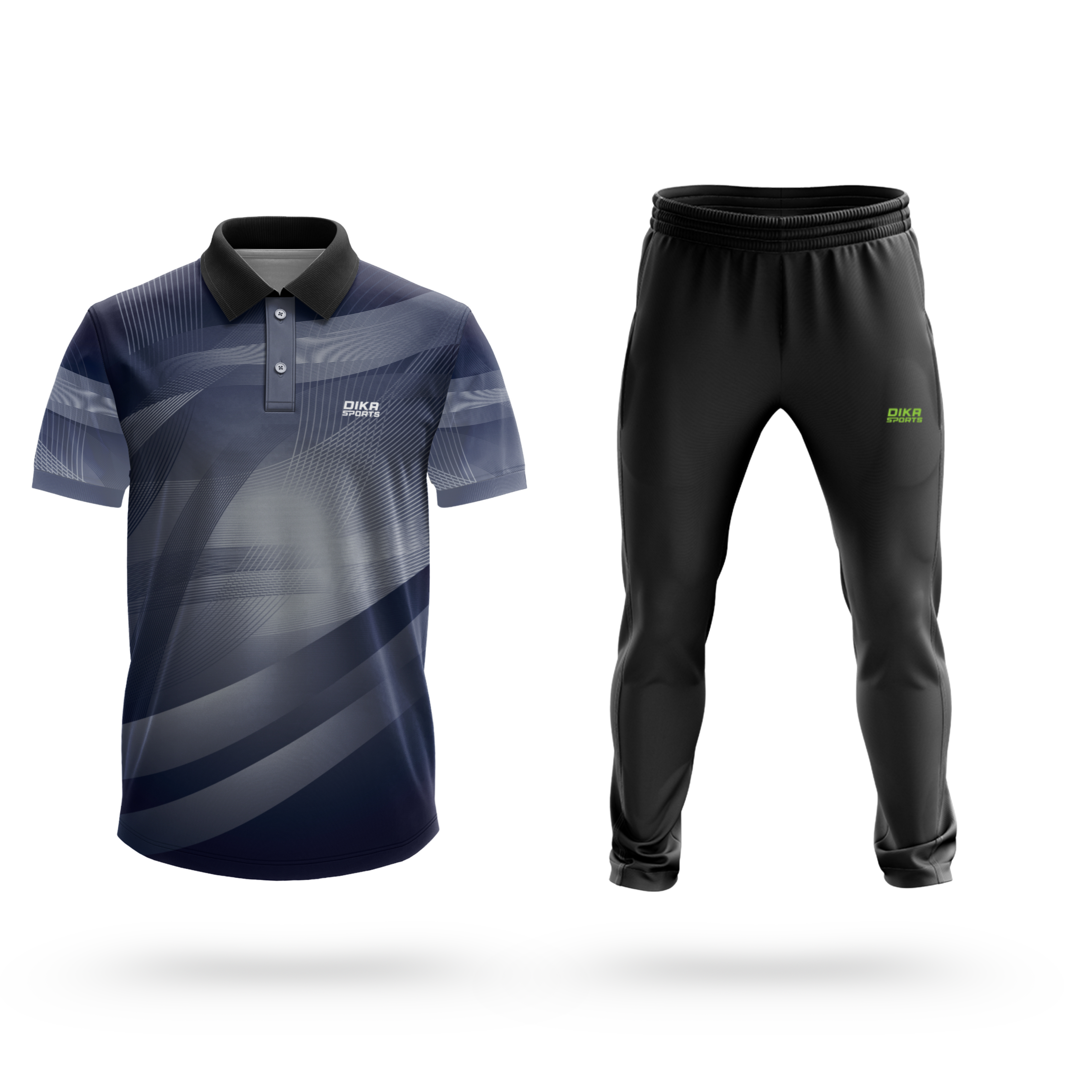 Dika Sports Custom replica jersey Cricket t-shirt online cricket t-shirtjersey for men dry fit track pant - Pack of 2