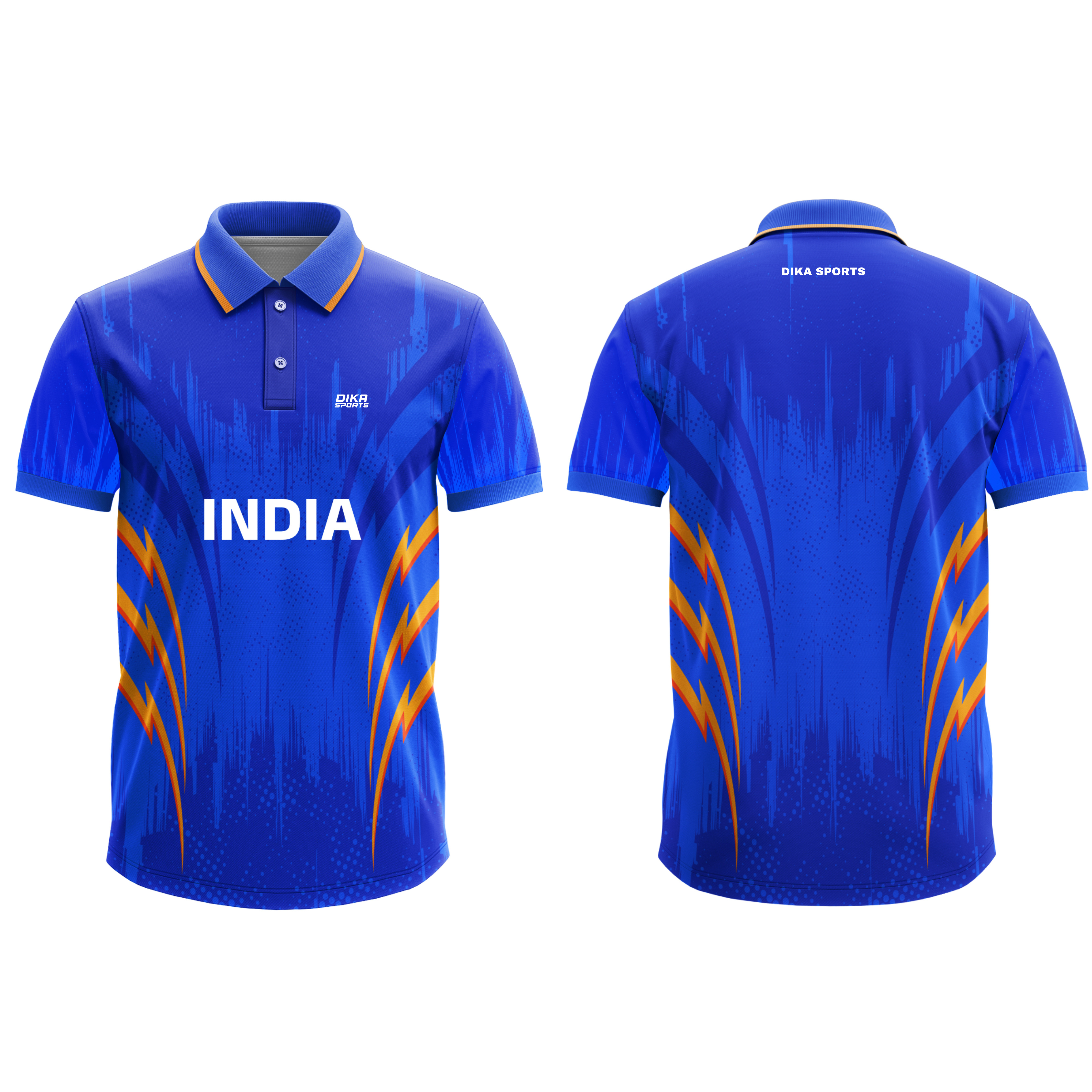 DIKA SPORTS Stylish Cricket T-Shirt with Collar, Breathable Quick-Dry Cricket Jersey for Practice and Match Wear
