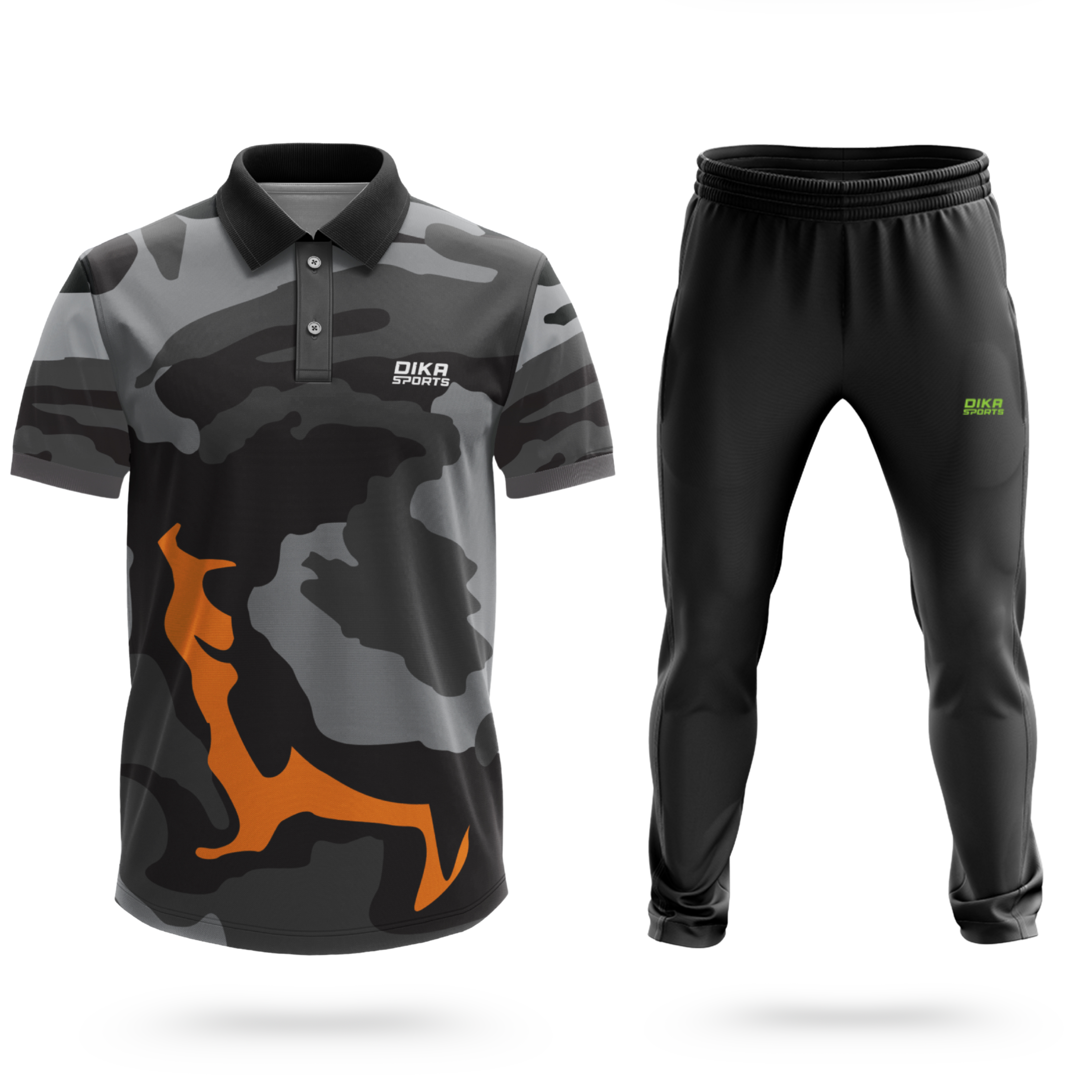 Dika Sports Custom replica jersey Cricket t-shirt online cricket t-shirtjersey for men dry fit track pant - Pack of 2