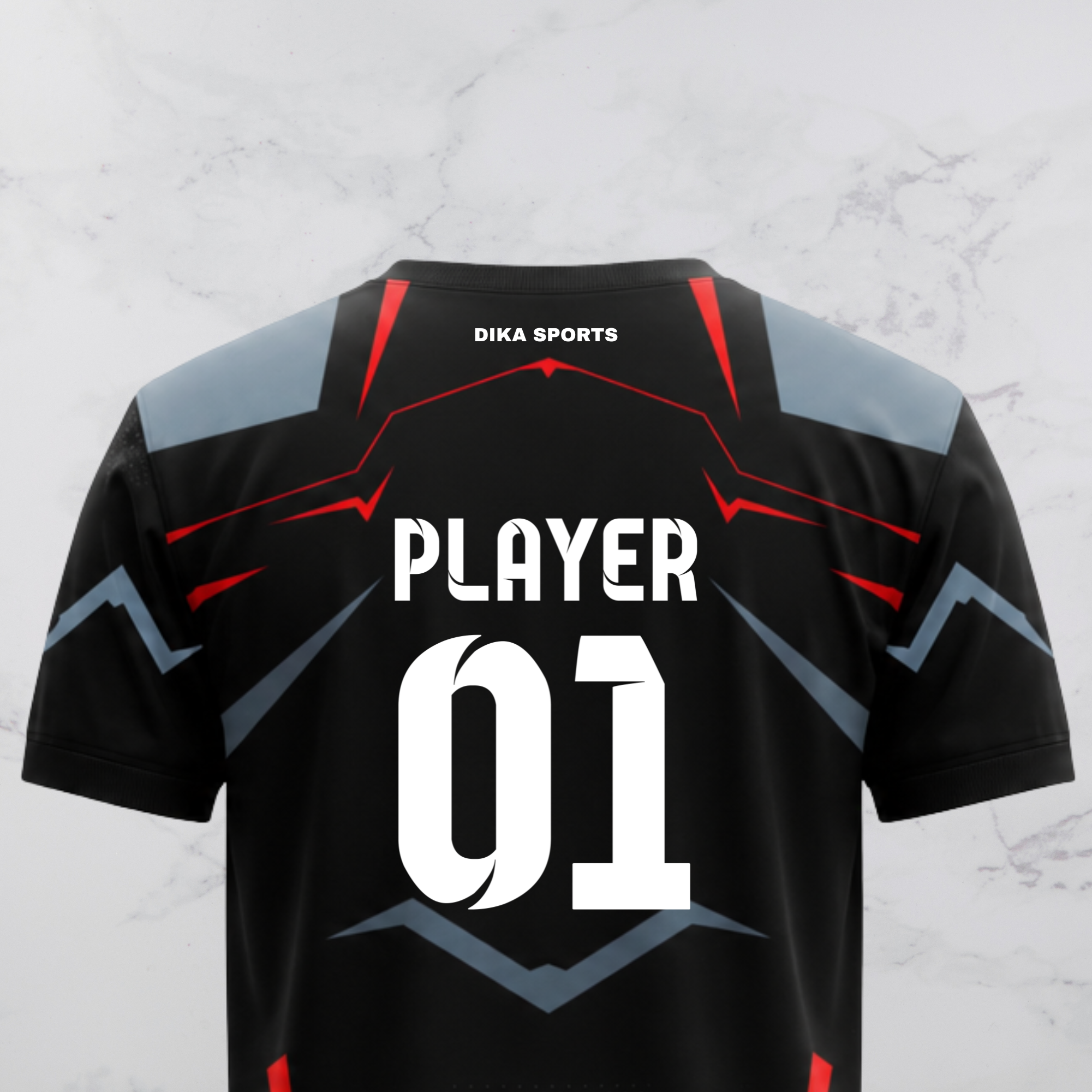 DIKA SPORTS Personalized Round Neck Cricket Jersey | Custom Cricket Jersey with Name, Number & Logo | Team Jersey for Men & Kids
