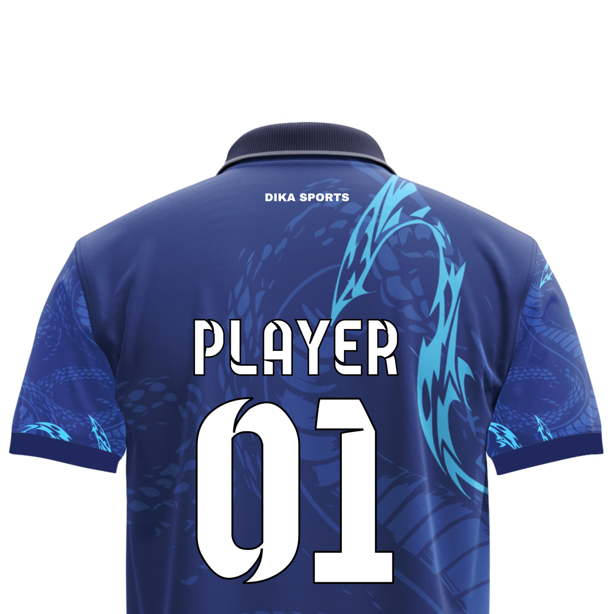 Dika Sports Custom Jersey | Cricket Jersey with Collar, Name & Number | Personalized Team Cricket Sportswear for Men & Kids