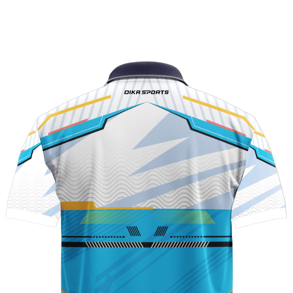 DIKA SPORTS Men's Cricket Jersey with Collar, Stretchable Sports T-Shirt for Cricket Fans and Players