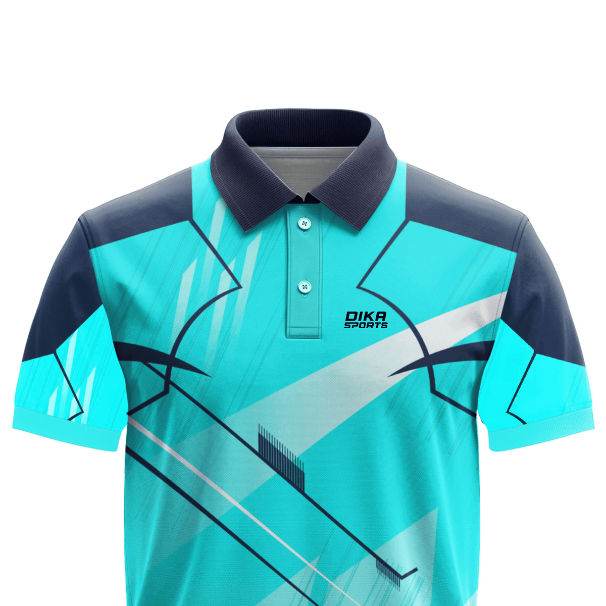 DIKA SPORTS Men's Cricket Bright T-Shirt with Polo Collar, Lightweight Sports Jersey for Casual and Athletic Wear