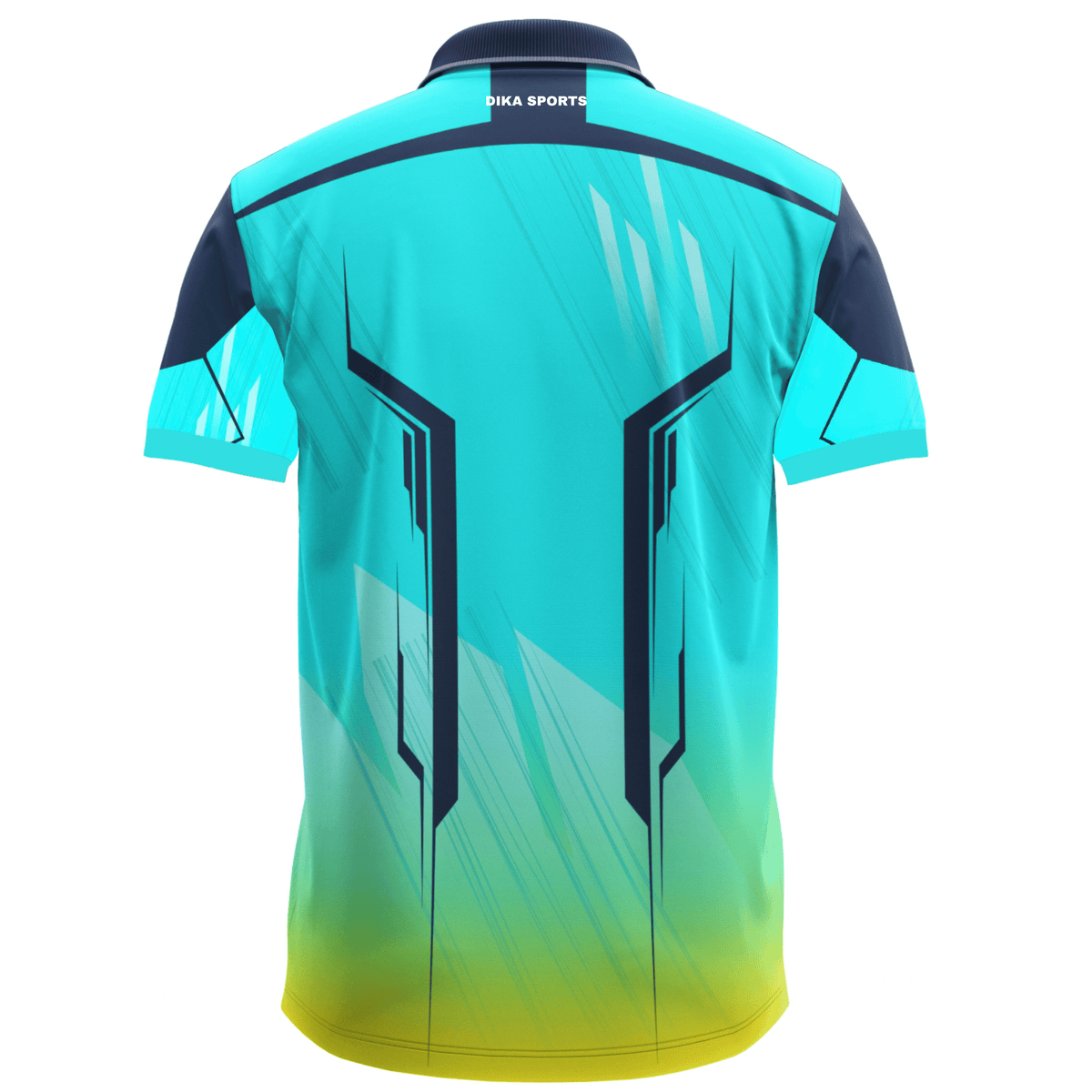 DIKA SPORTS Men's Cricket Bright T-Shirt with Polo Collar, Lightweight Sports Jersey for Casual and Athletic Wear