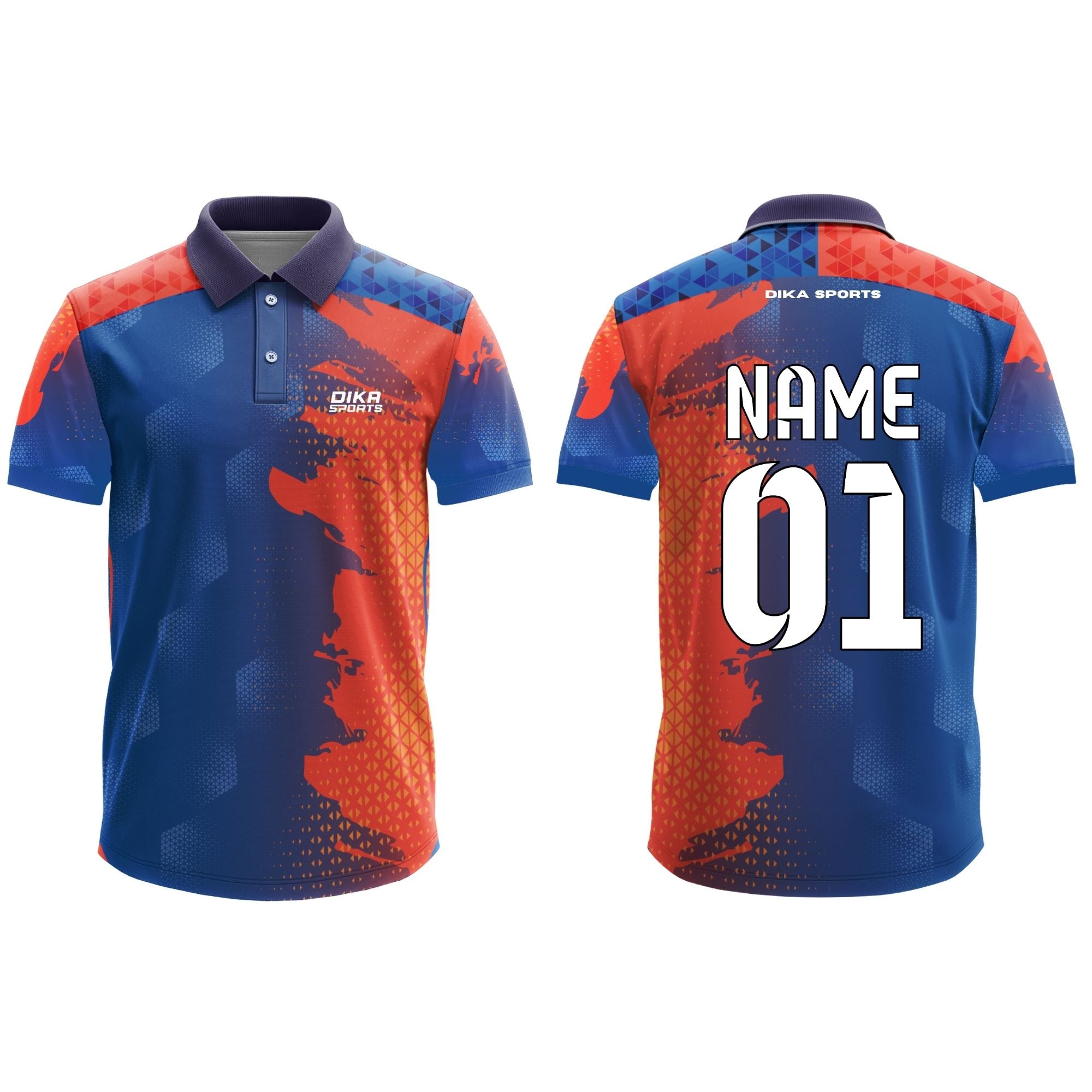 DIKA SPORTS Cricket Jersey for Fans with Personalized Name
