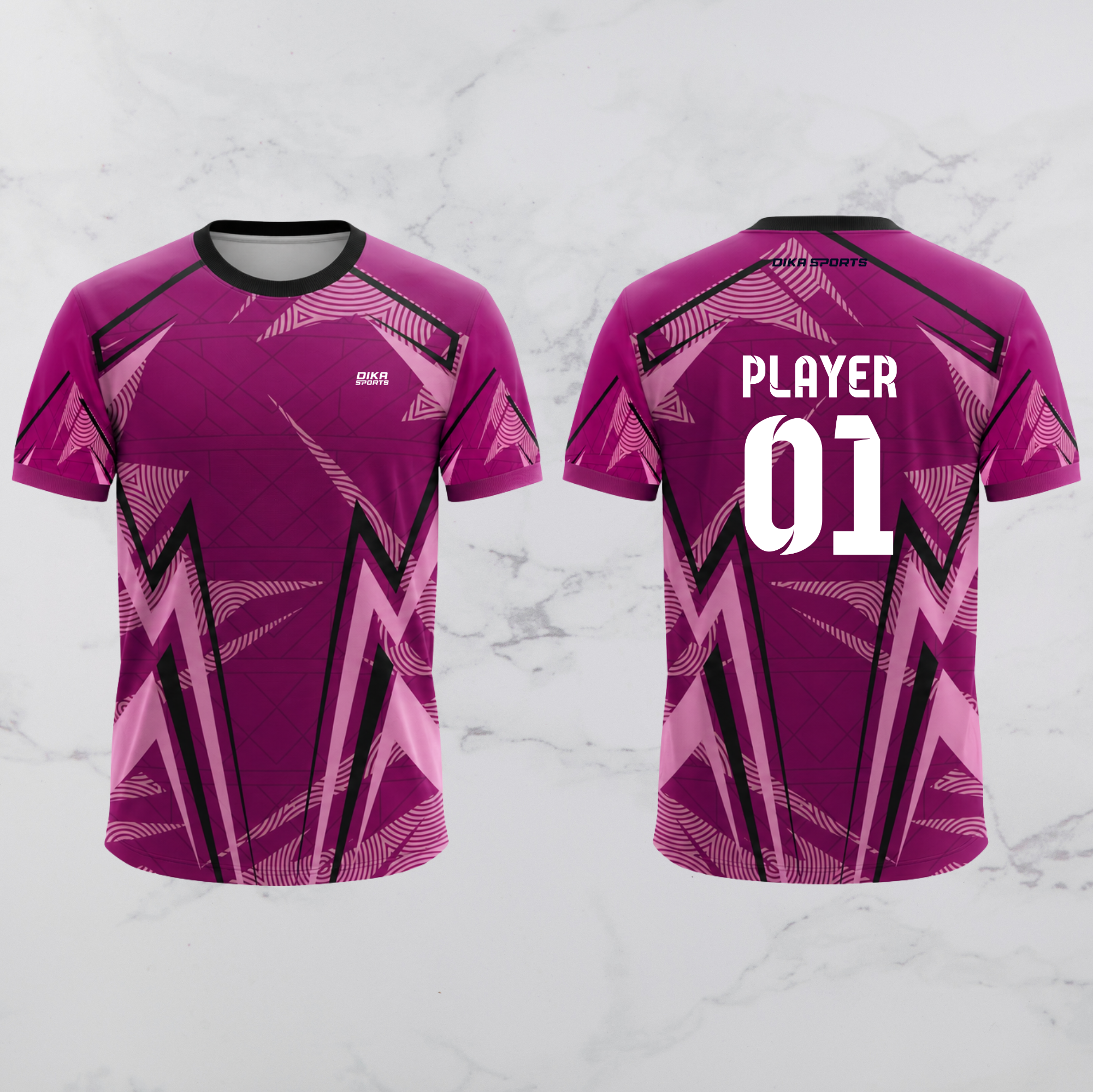 DIKA SPORTS Custom Cricket Jersey for Men & Kids | Round Neck Cricket T-Shirt with Name | Personalized Team Jersey Online