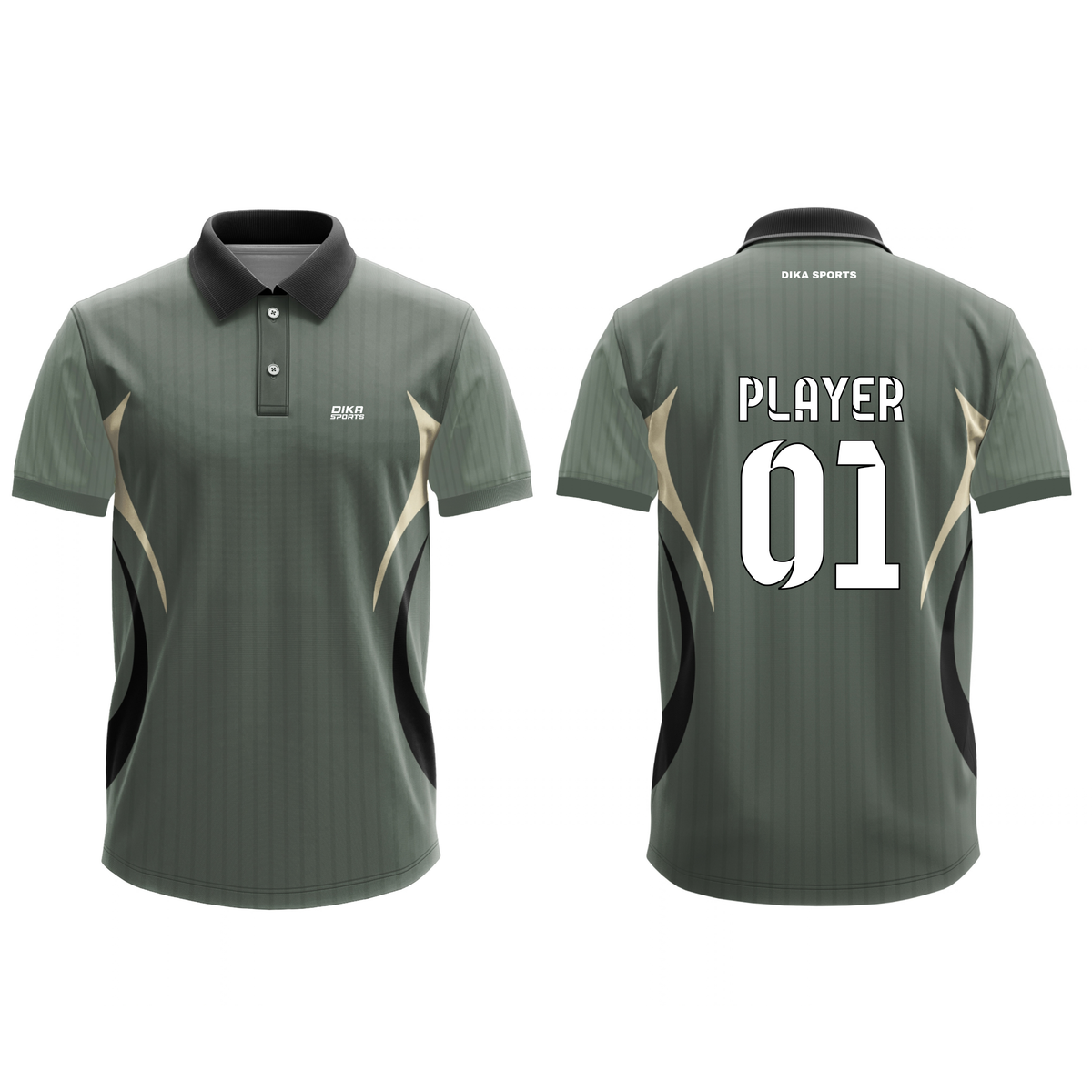 Dika Sports Cricket Jersey Set | Custom Team Jersey | Cricket T-Shirt Quick-Dry | Breathable & Stretchable Cricket Wear