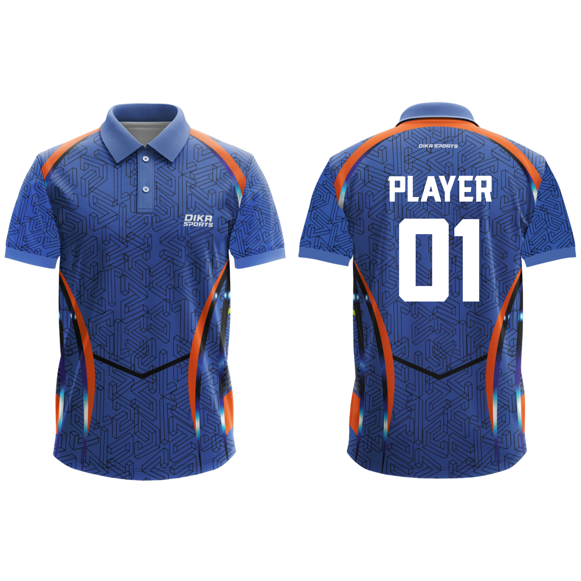 Dika Sports Cricket Sports Jersey for Men | Quick Dry Training T Shirt | Outdoor Performance Wear | 2 Year to 5XL Sizes Available
