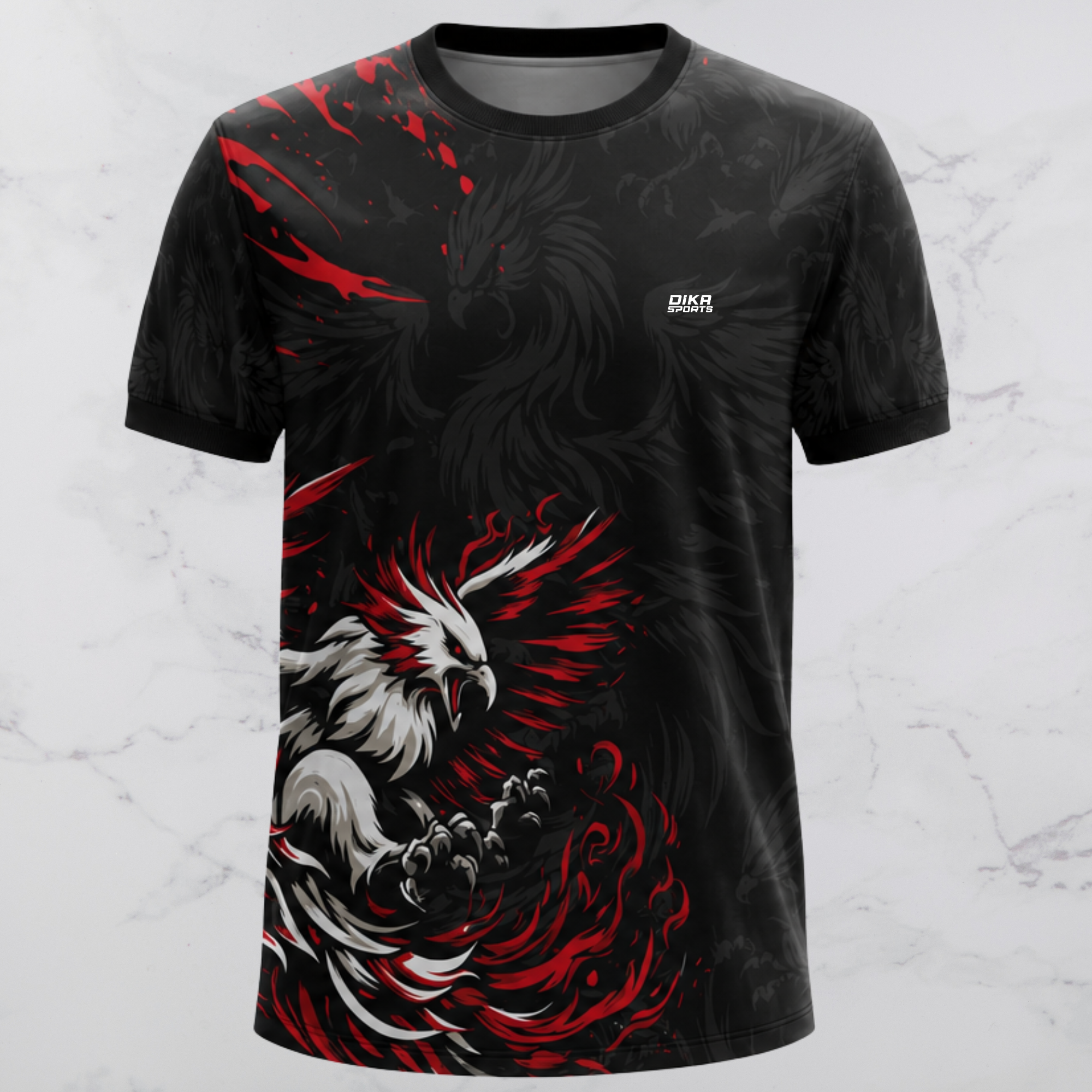 Dika Sports Men's Round Neck Cricket T-Shirt | Breathable & Stylish Cricket T-Shirt for Adults