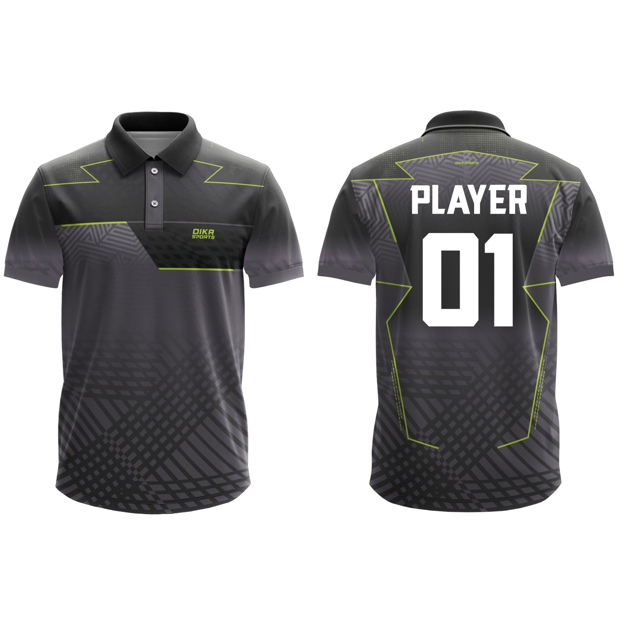DIKA SPORTS Cricket Jersey for Men with Name  Breathable Custom Printed Cricket Jersey