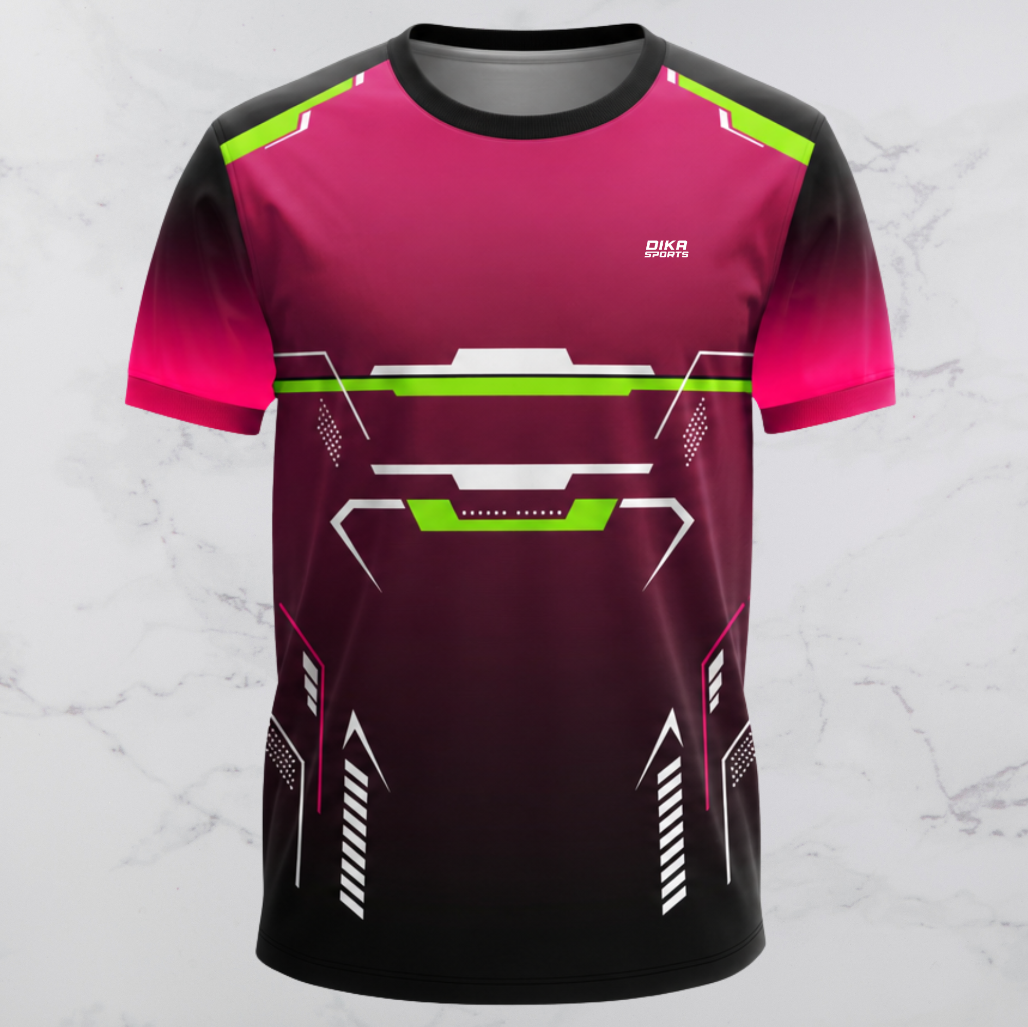DIKA SPORTS Custom Cricket Jersey Round Neck | Cricket T-Shirt with Name | Breathable Team Jersey | Personalized Sports Wear
