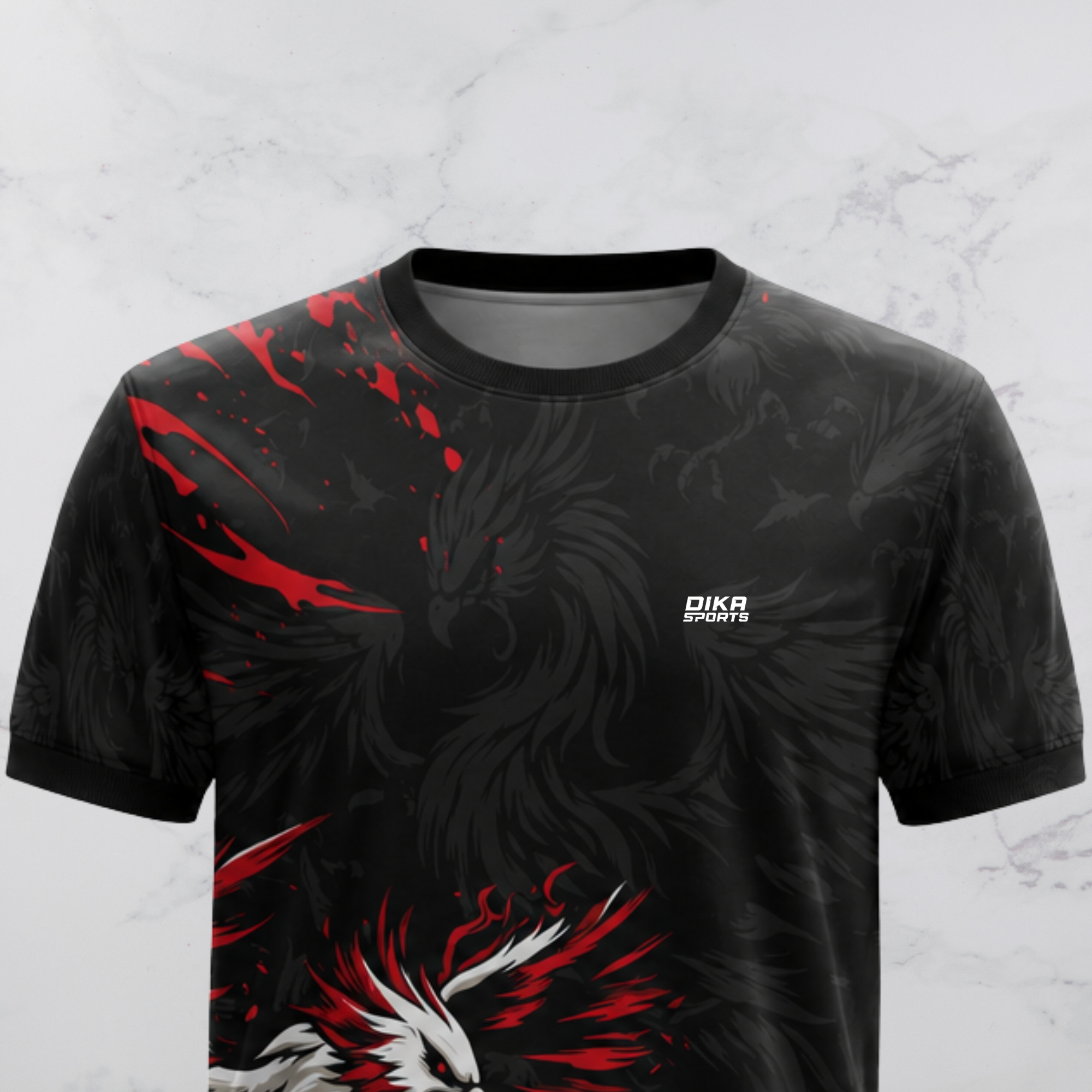 Dika Sports Men's Round Neck Cricket T-Shirt | Breathable & Stylish Cricket T-Shirt for Adults