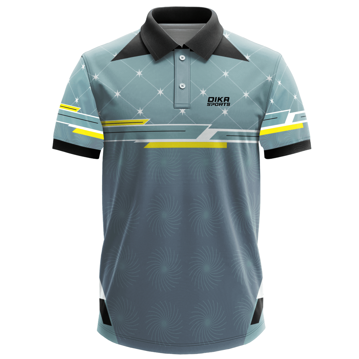 Custom Cricket Team Uniform Collar Neck T-Shirt for Clubs Academies and Tournament Players by DIKA SPORTS Premium Cricket Sports Jersey