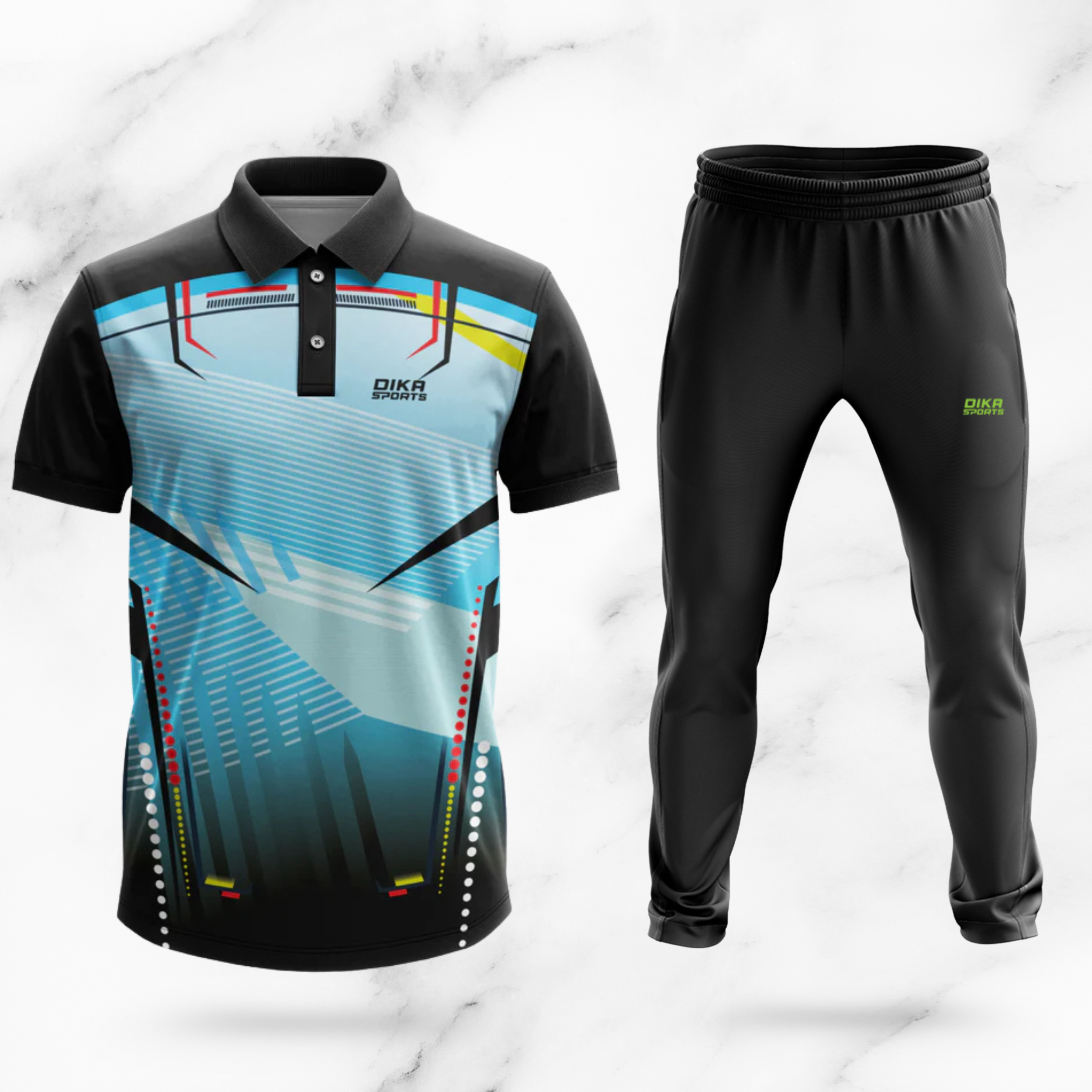 Combo Cricket jersey+track - jersey material t shirts - pack of 2