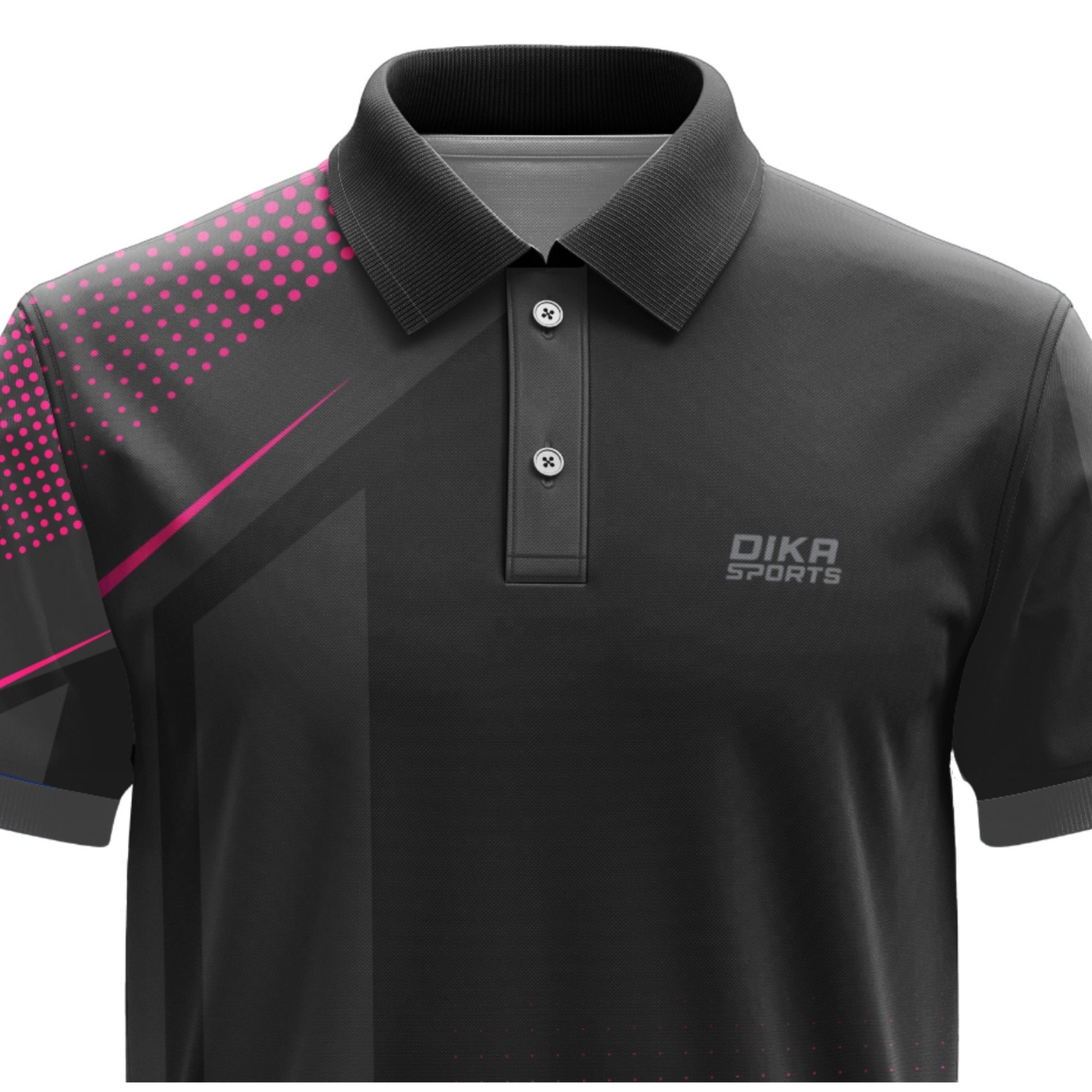 Dika Sports Custom name and logo jerseyCricket t-shirt short sleeve  stand collar t shirts for men