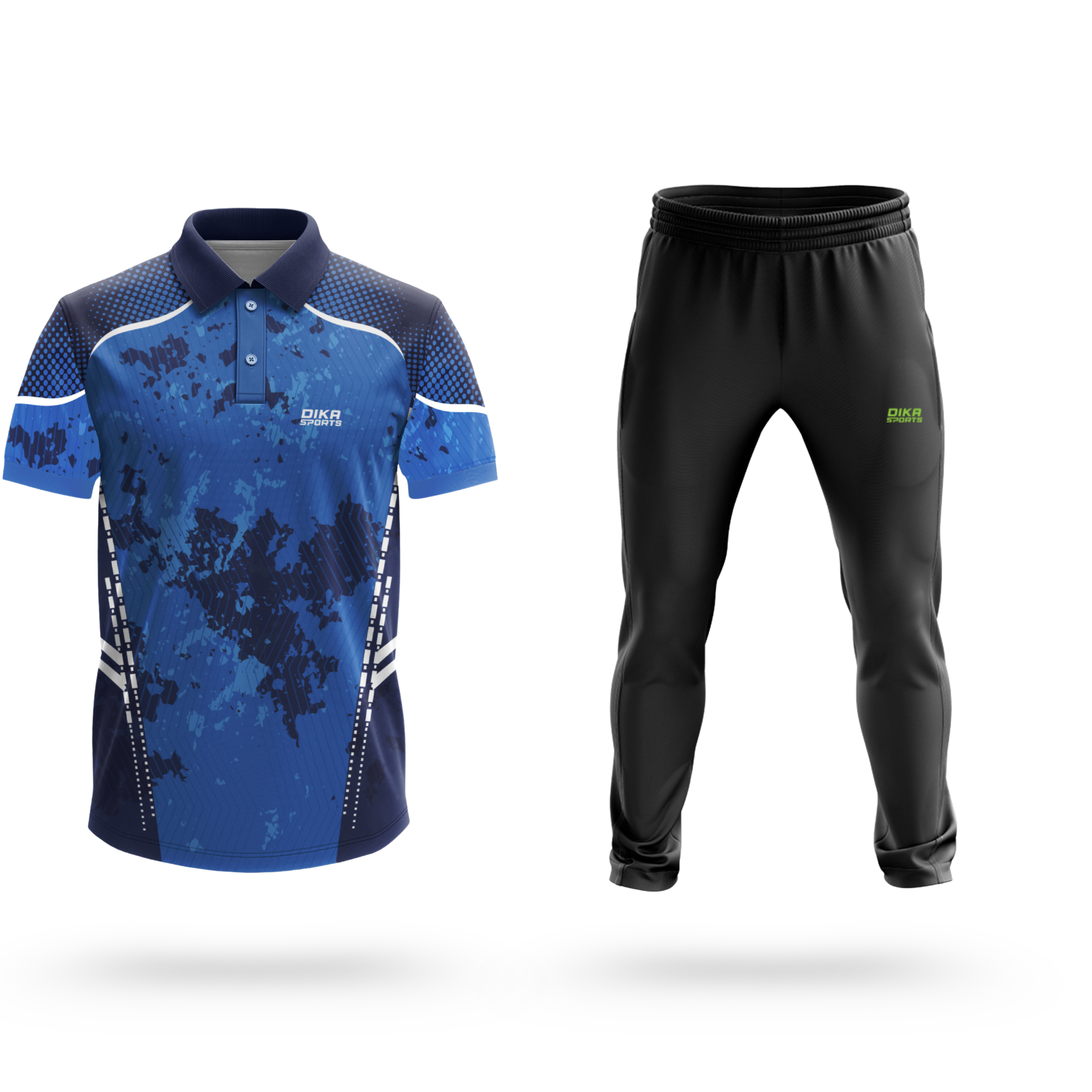 Dika Sports Custom jersey for women Cricket t-shirt stylish sport tshirt cricket jersey track pant men - Pack of 2