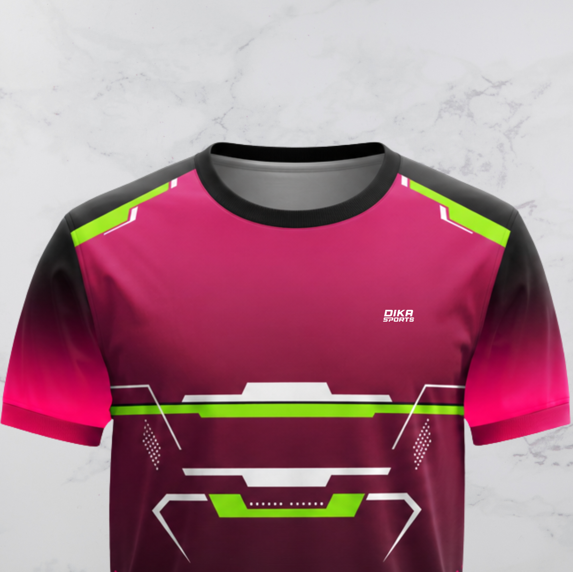 DIKA SPORTS Custom Cricket Jersey Round Neck | Cricket T-Shirt with Name | Breathable Team Jersey | Personalized Sports Wear