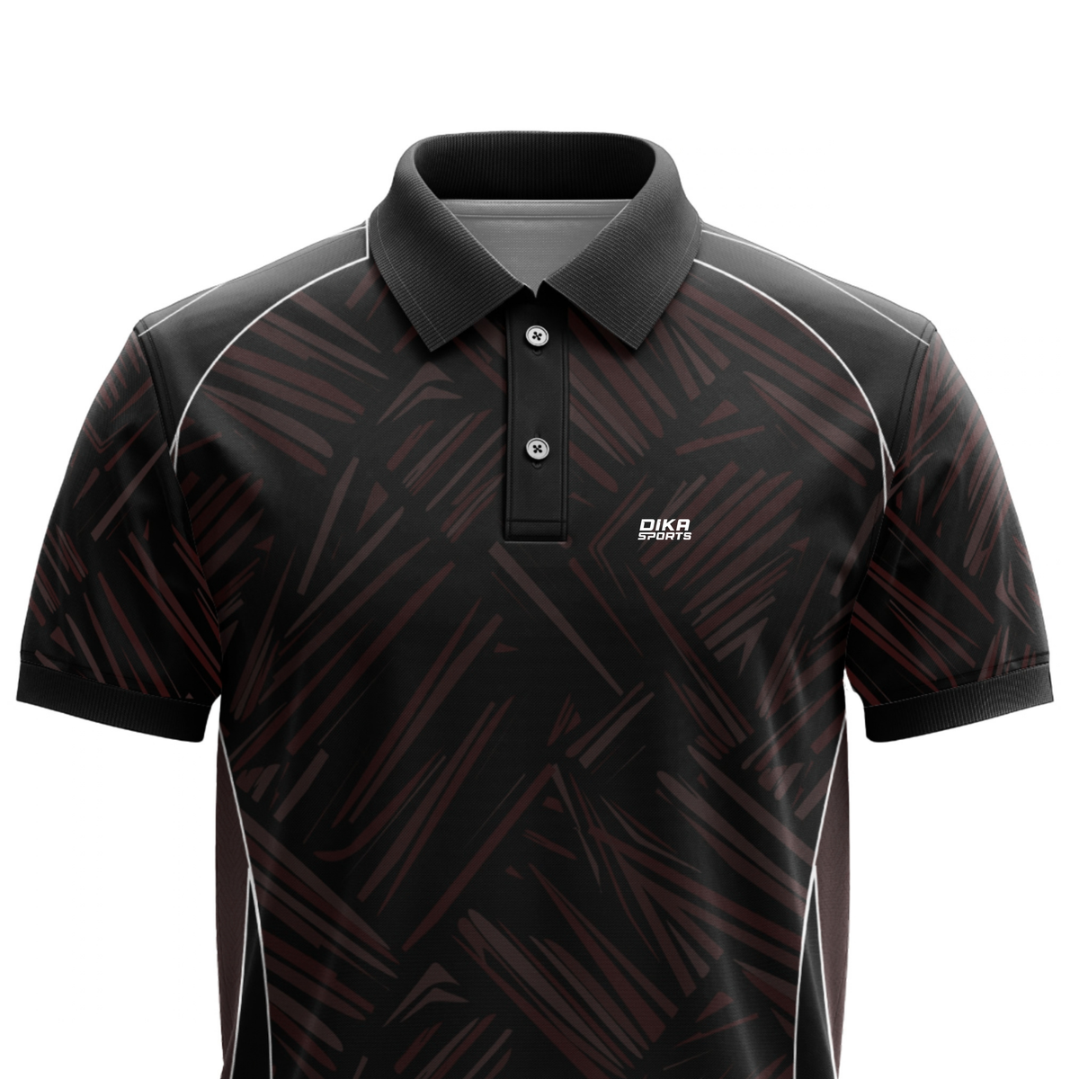 Dika Sports Men's Cricket Jersey with Name and Number | Collar Neck Cricket T-Shirt | Custom Cricket Jersey | Quick-Dry Sports Wear