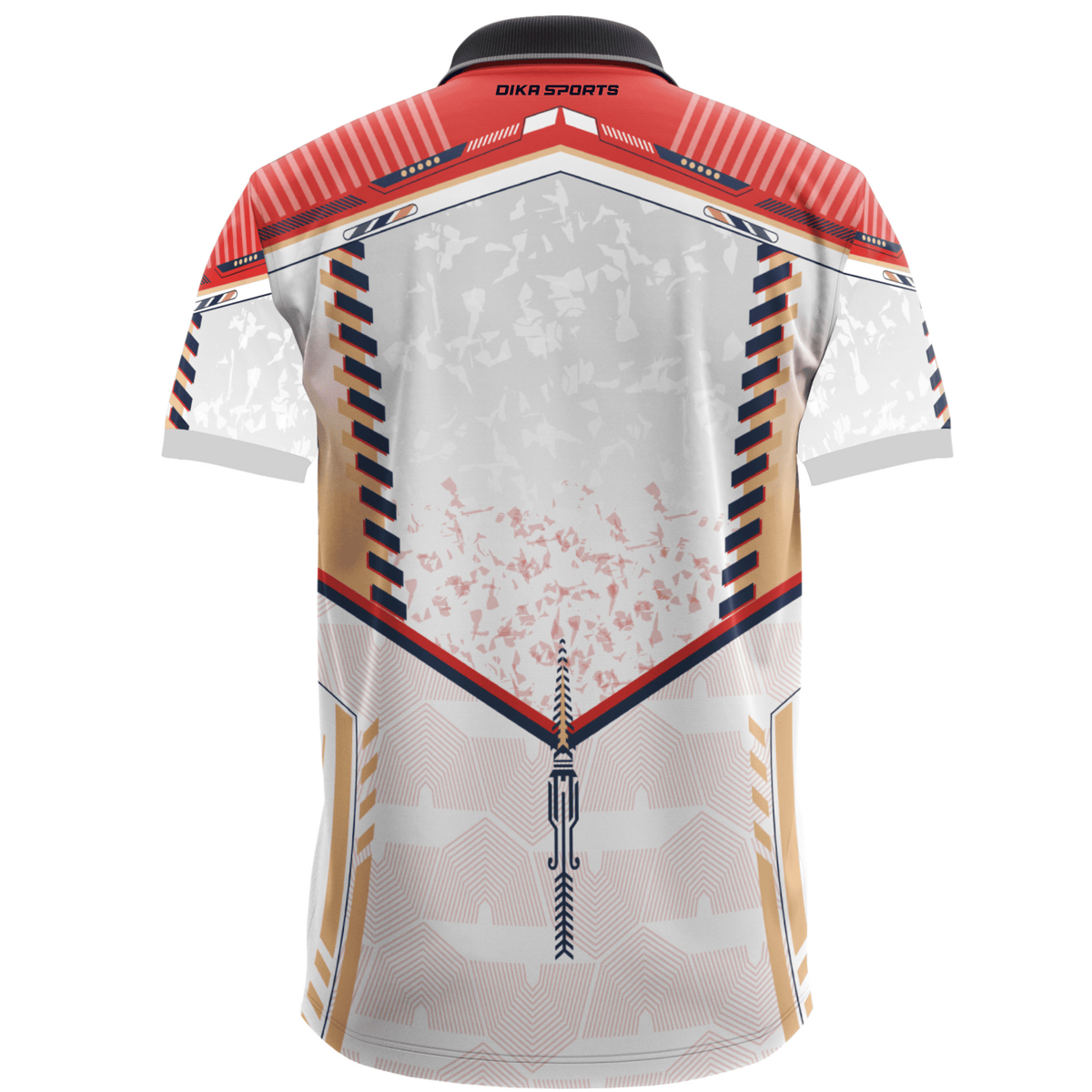 DIKA SPORTS Cricket Sports Jersey for Men – Attractive Lion Print Polo Collar T-Shirt for Matches