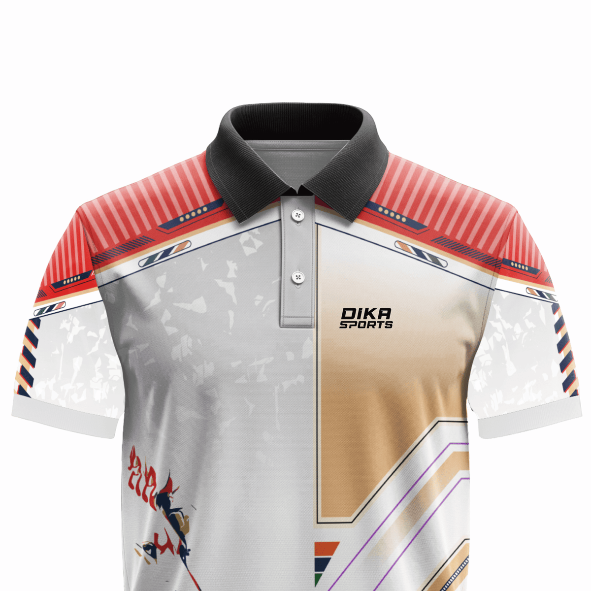 DIKA SPORTS Bulk Cricket Jerseys – Custom Polo Collar Uniforms for Teams