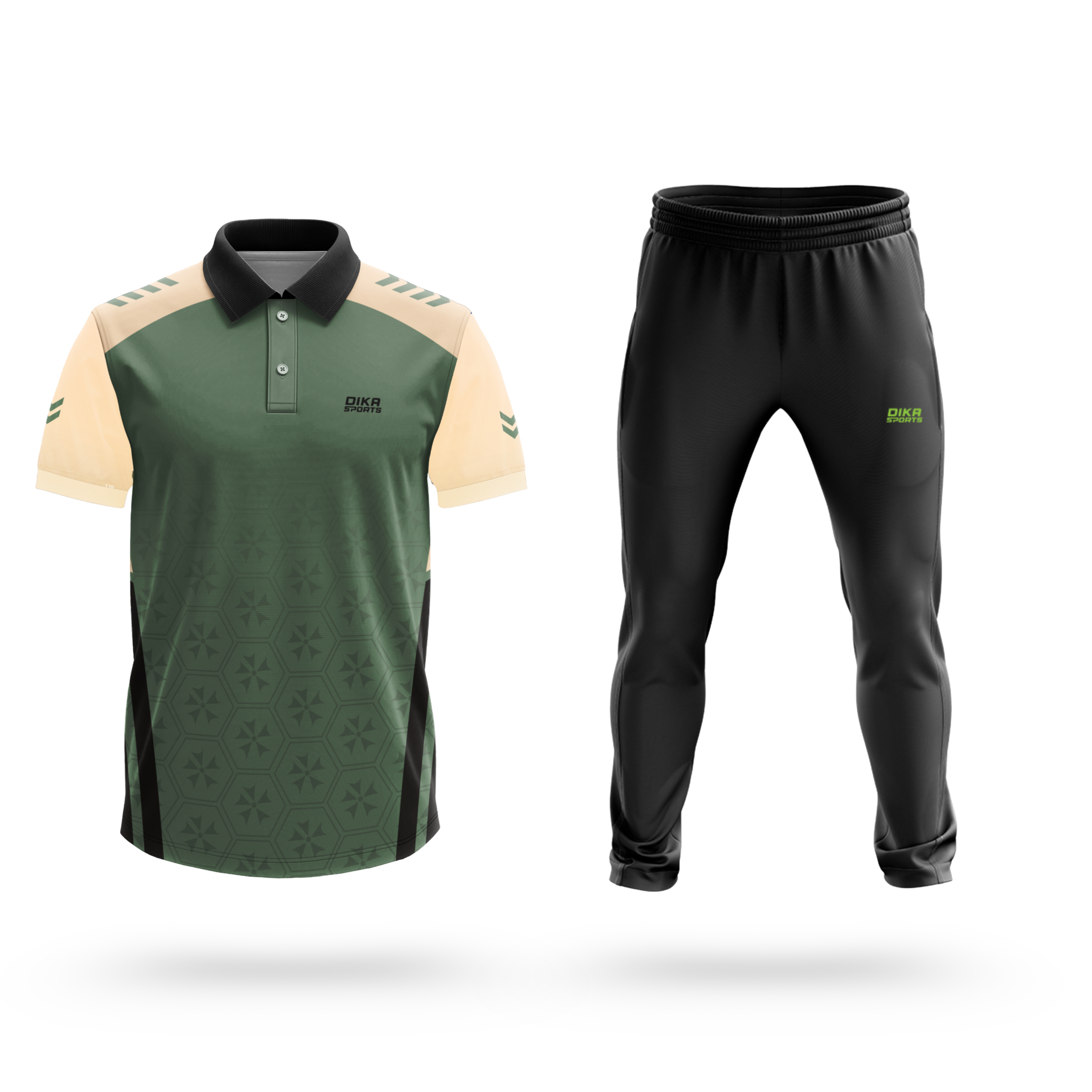 Dika Sports Customized jersey online Cricket t-shirt short sleeve cricket jersey custom t shirt quick dry pant - Pack of 2