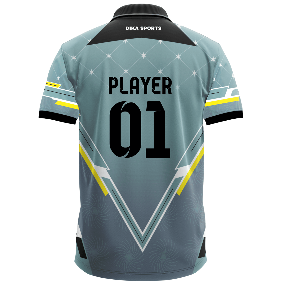Custom Cricket Team Uniform Collar Neck T-Shirt for Clubs Academies and Tournament Players by DIKA SPORTS Premium Cricket Sports Jersey