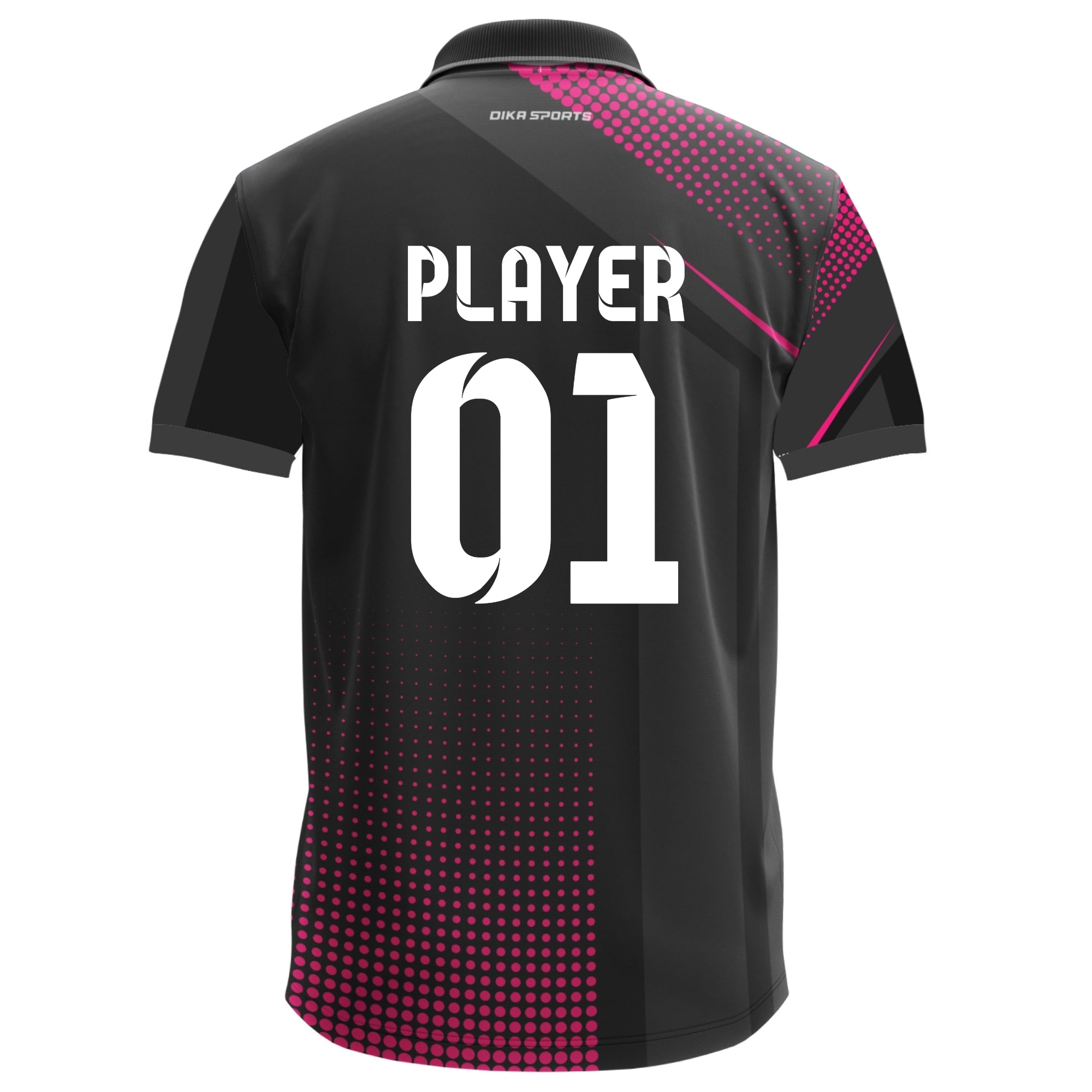 Dika Sports Custom name and logo jerseyCricket t-shirt short sleeve  stand collar t shirts for men