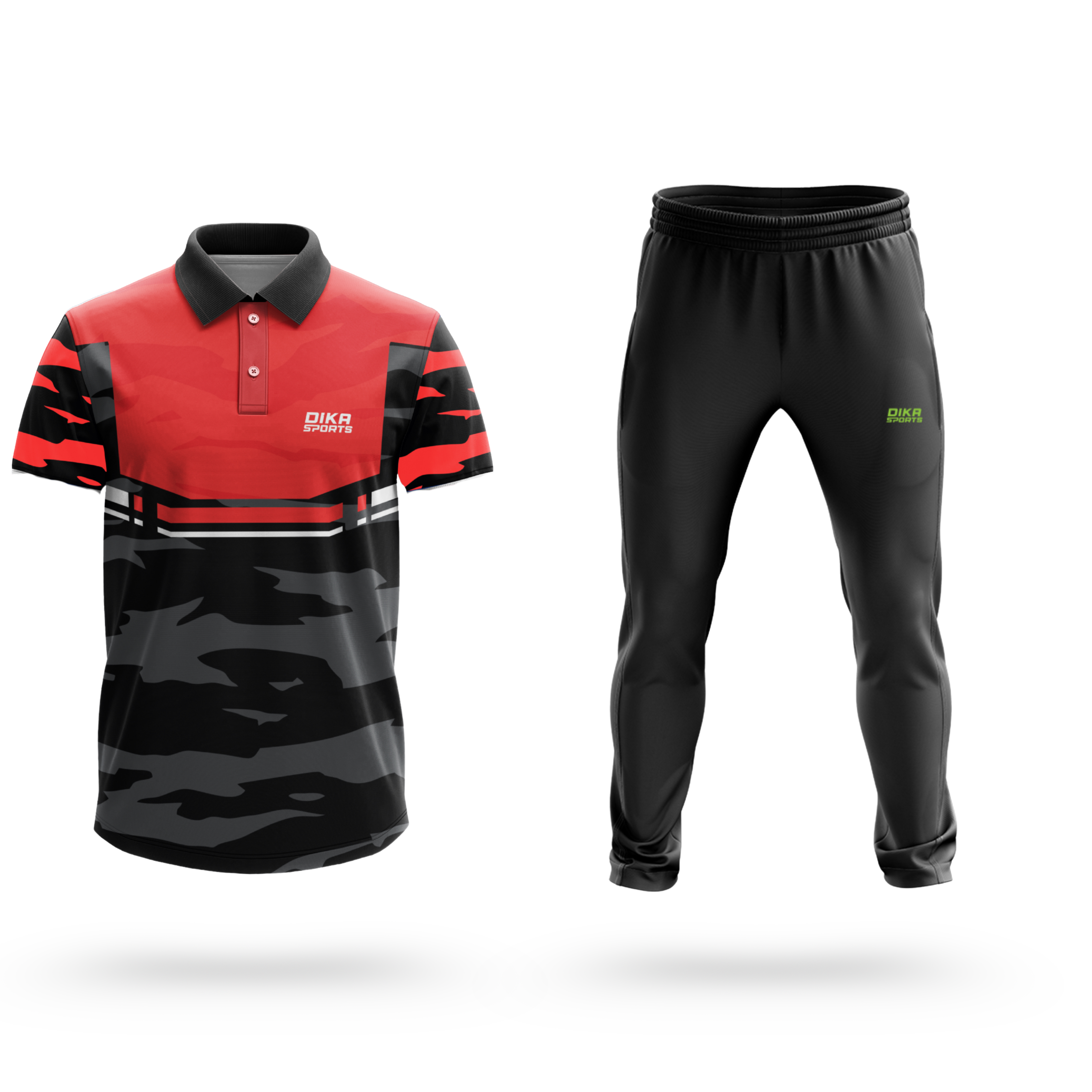 Dika Sports Personalized sportswear Cricket t-shirt with name india t20 jersey 2024 kidsblack t shirt stretchable trackpant - Pack of 2