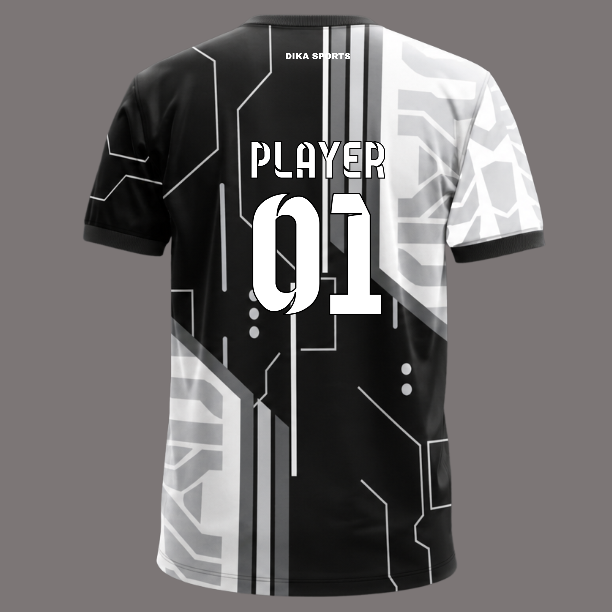 Dika Sports Cricket T-Shirt Online | Custom Round Neck Cricket Dress with Name Printing