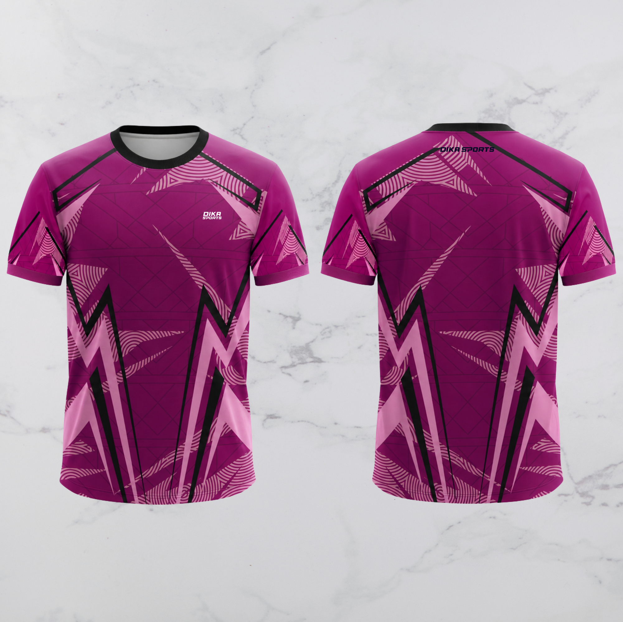 DIKA SPORTS Round Neck Cricket Jersey for Men Breathable Sports T-Shirt | Team Cricket Jersey | Sports Shirts for Men | Cricket Dress