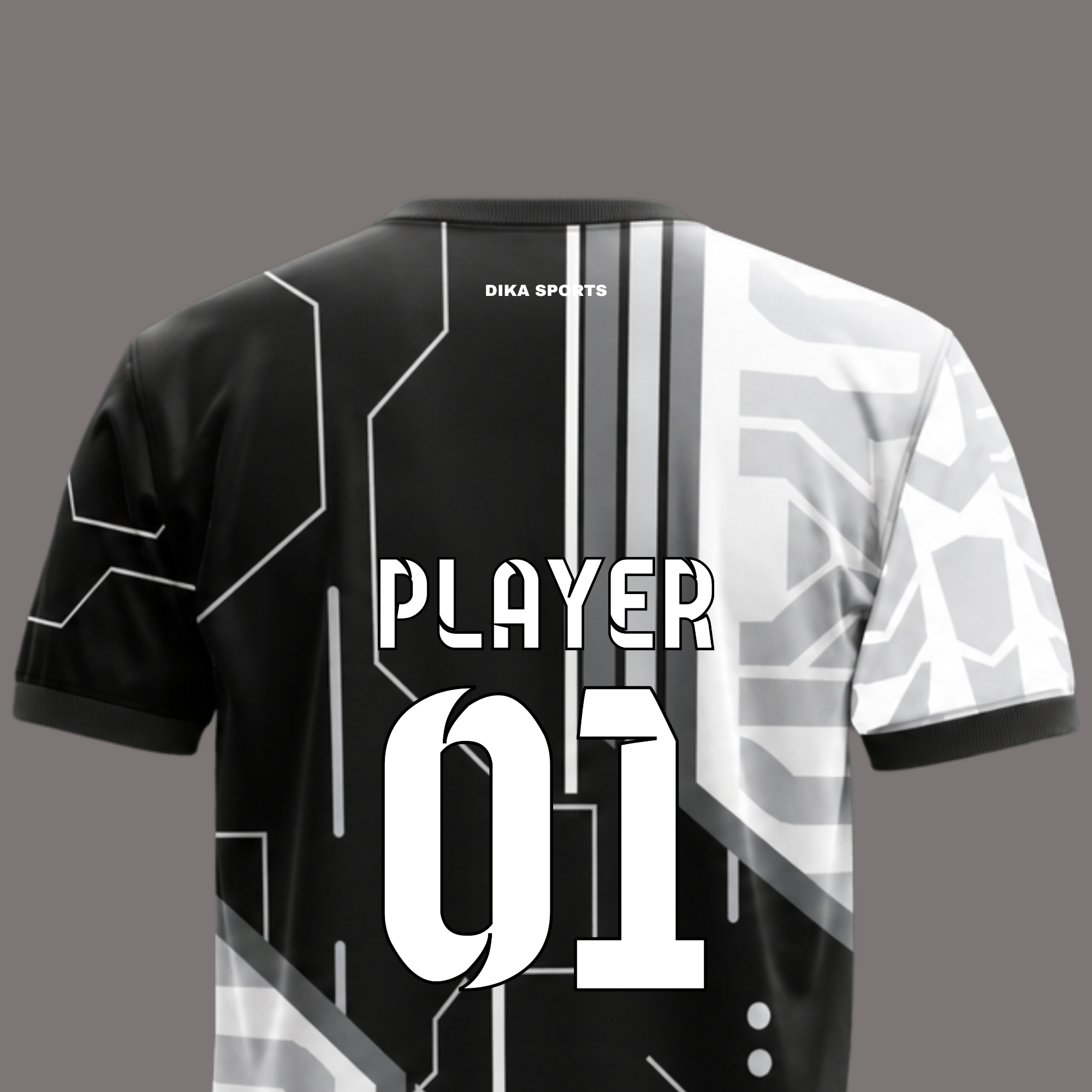 Dika Sports Cricket T-Shirt Online | Custom Round Neck Cricket Dress with Name Printing