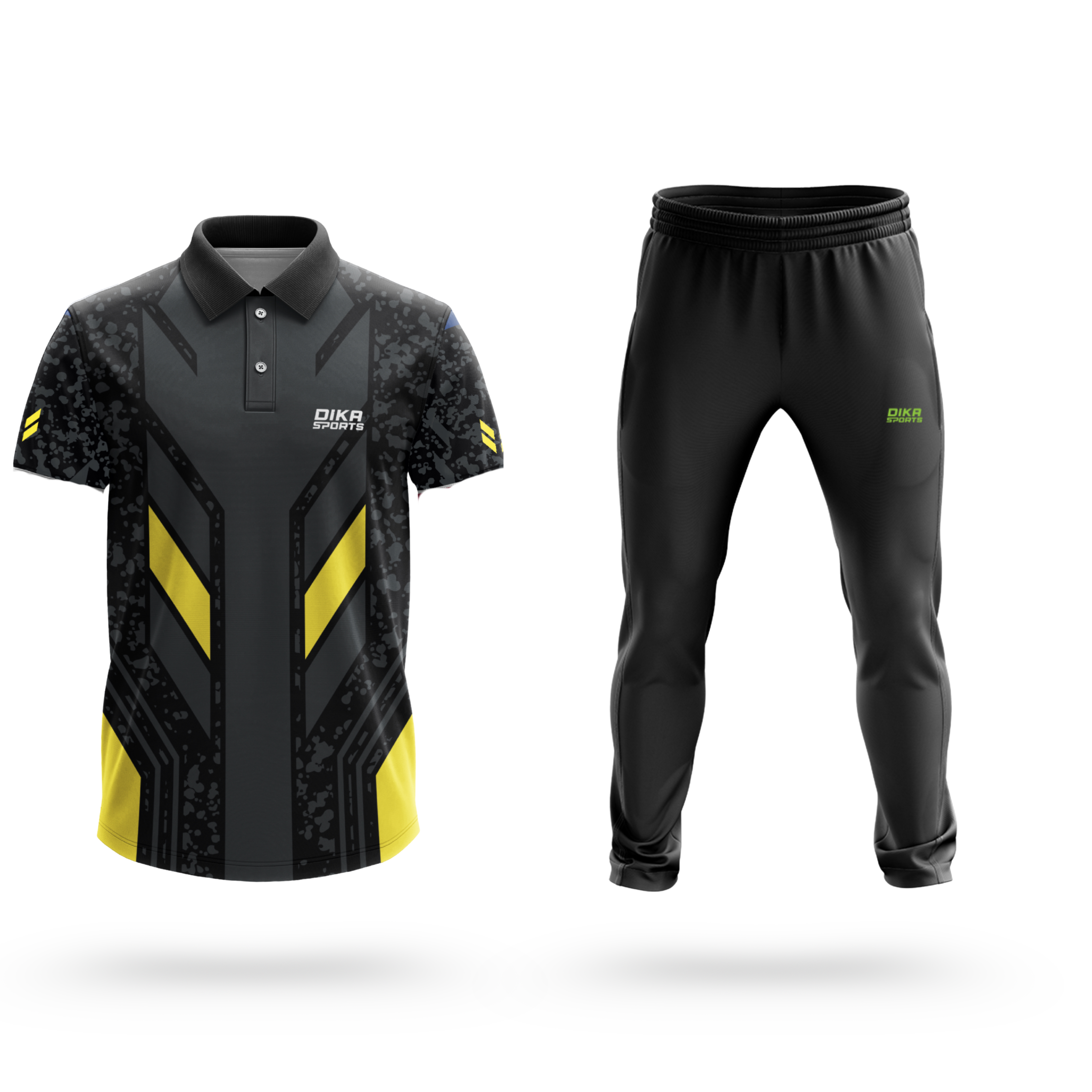 Dika Sports Customized athletic wear Cricket t-shirt online jersey for men badminton tshirt for men workout pant - Pack of 2