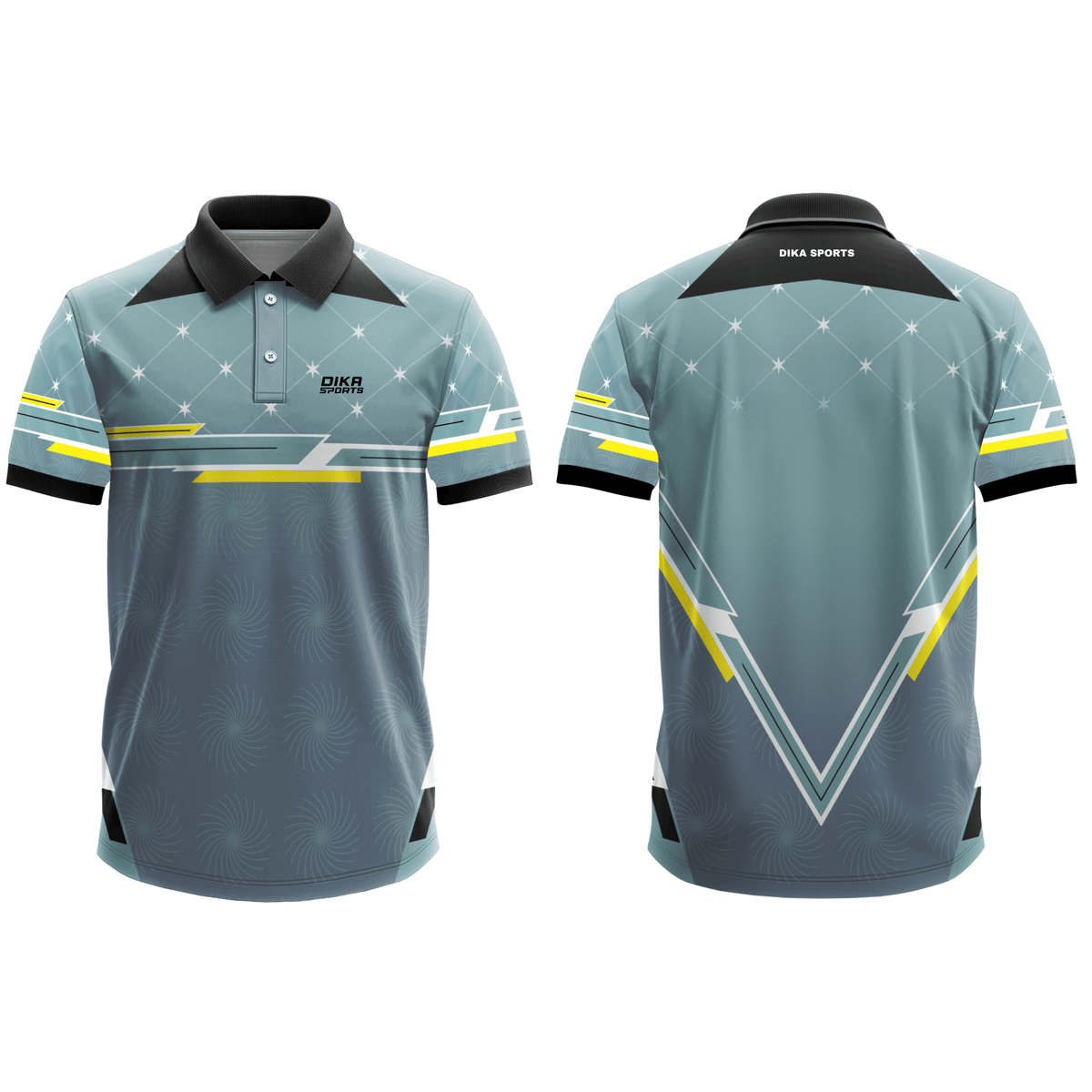 Stylish Men's Cricket Jersey with Collar – Non Customized Sports T-Shirt for Match Day Wear by Dika Sports
