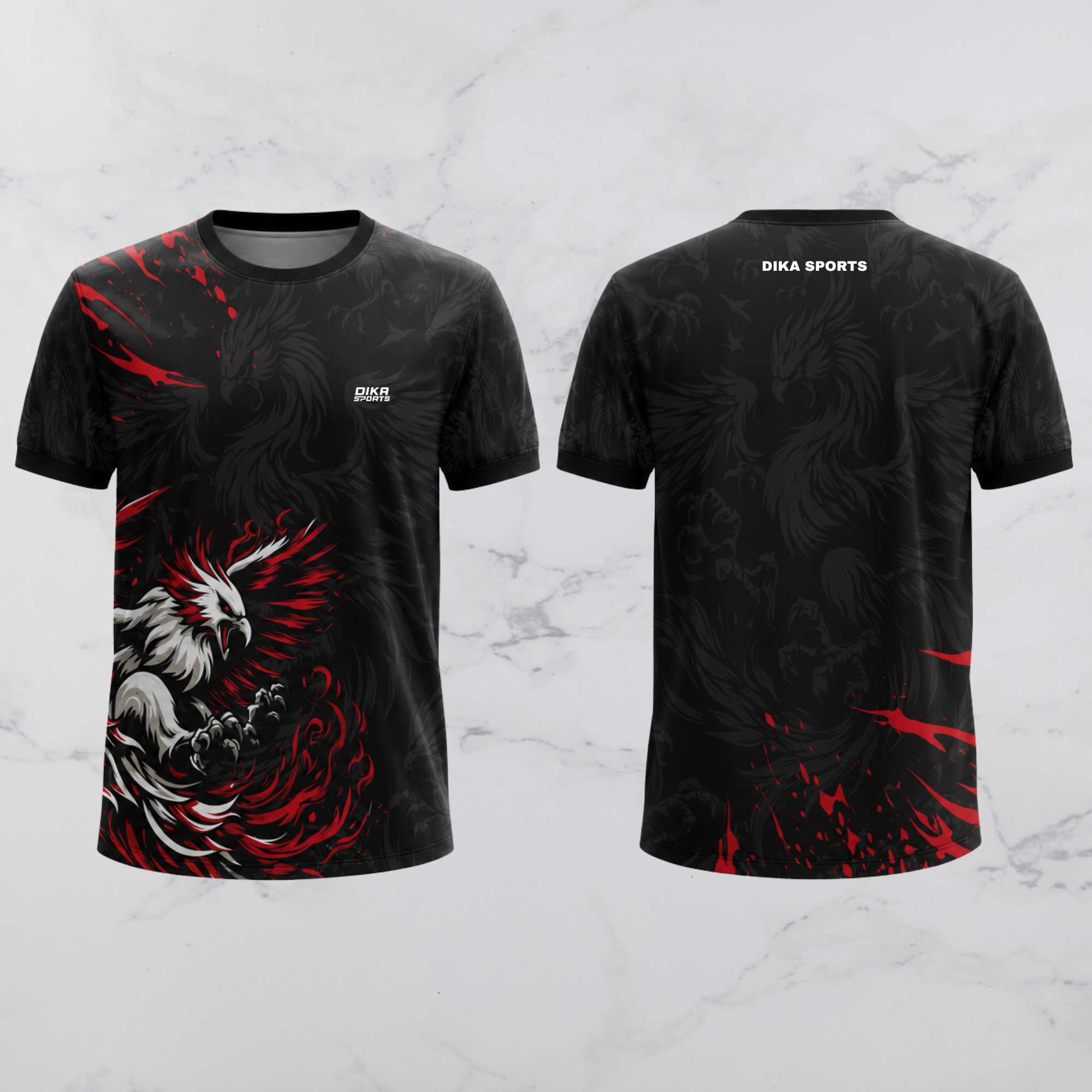 Dika Sports Men's Round Neck Cricket T-Shirt | Breathable & Stylish Cricket T-Shirt for Adults