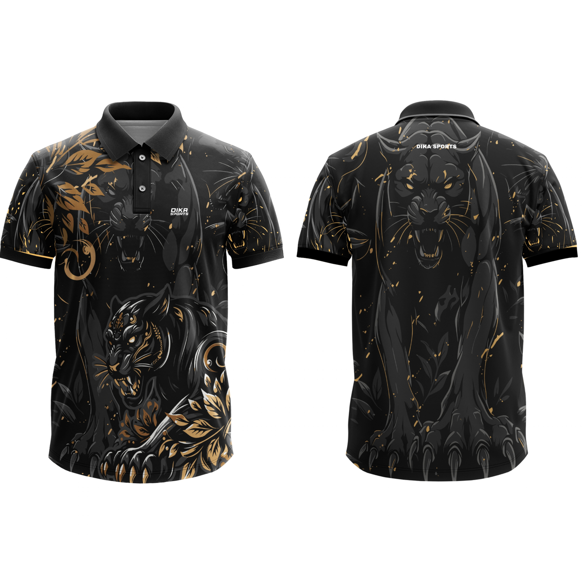 Dika Sports Men's Collar Neck Cricket Jersey – Breathable Quick-Dry Sports T-Shirt