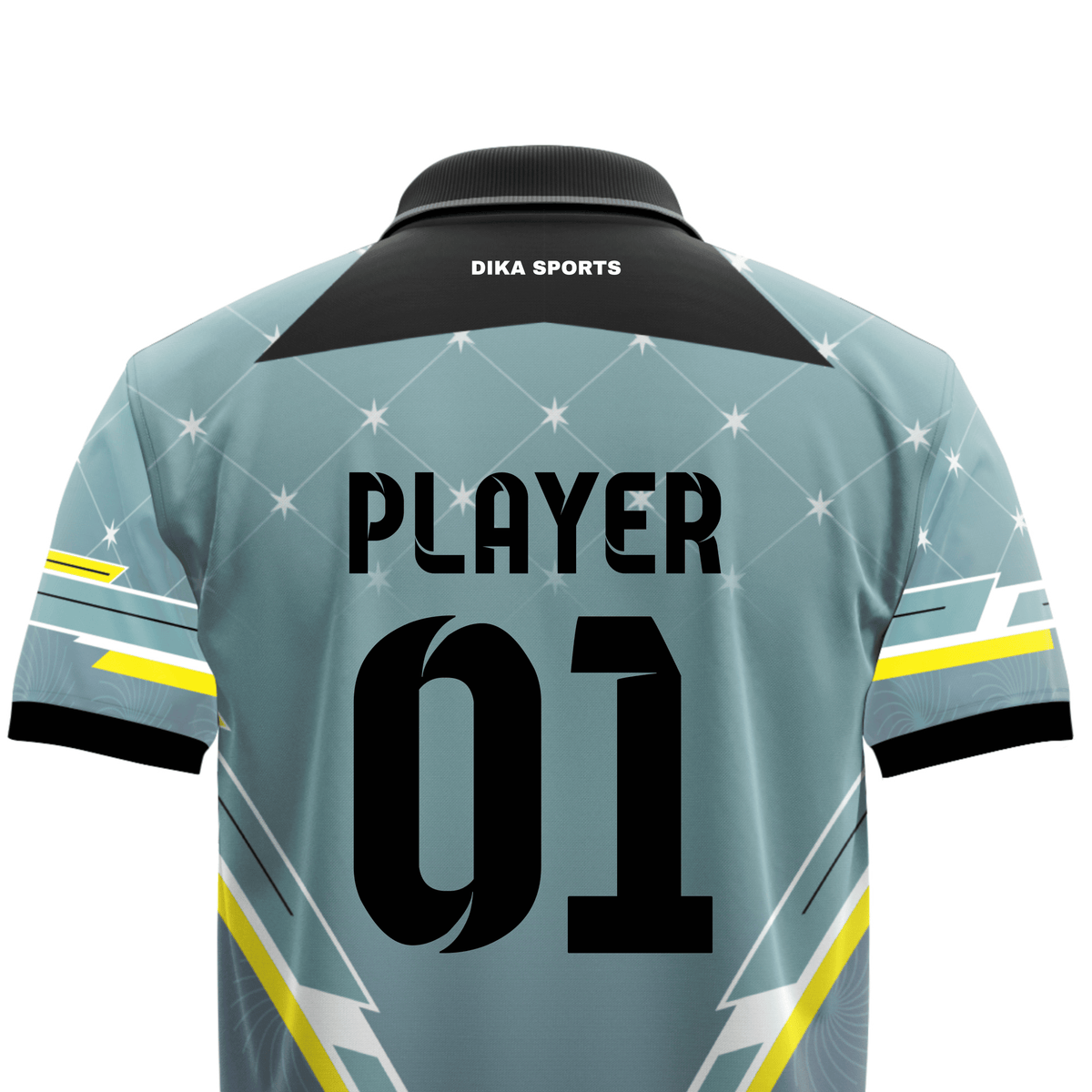 Custom Cricket Team Uniform Collar Neck T-Shirt for Clubs Academies and Tournament Players by DIKA SPORTS Premium Cricket Sports Jersey