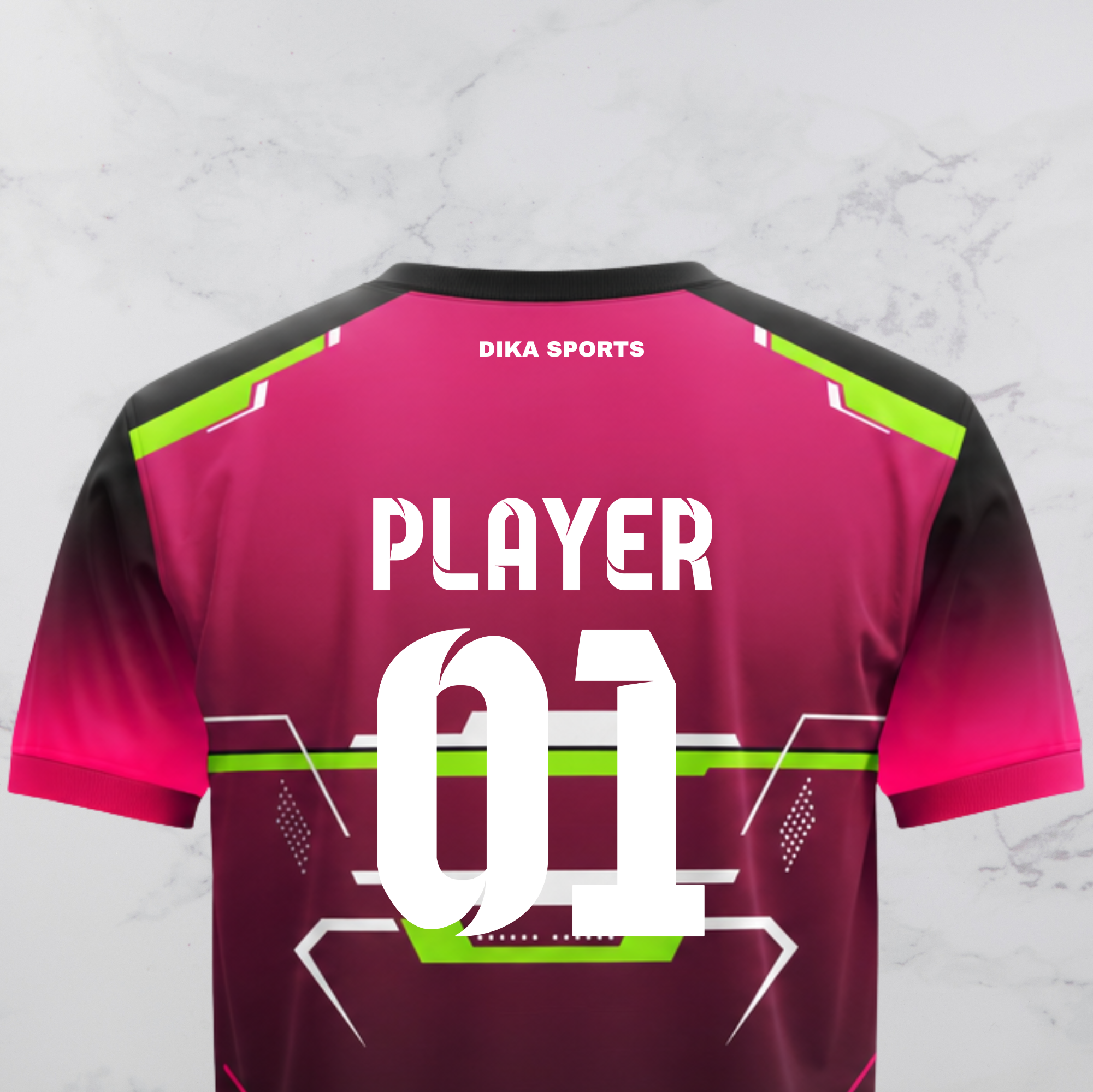 DIKA SPORTS Custom Cricket Jersey Round Neck | Cricket T-Shirt with Name | Breathable Team Jersey | Personalized Sports Wear