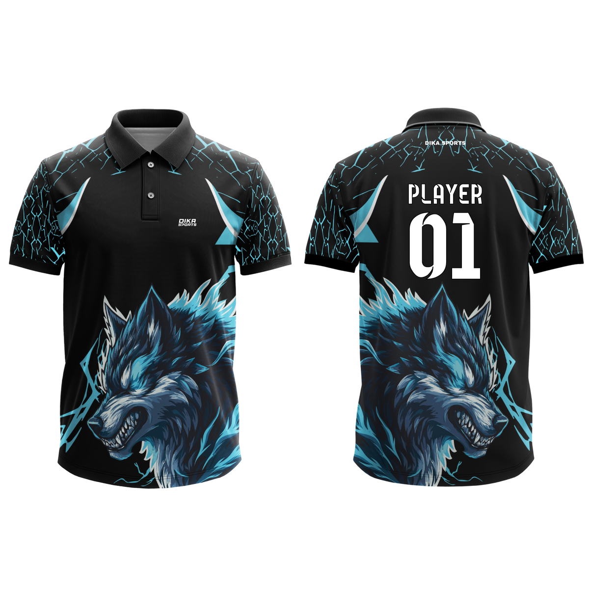 Dika Sports Personalized Cricket Jersey for Men | Custom Name Number & Logo Jersey | Breathable Team Cricket Sportswear