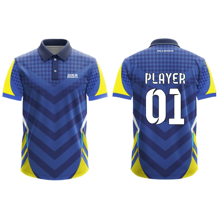 DIKA SPORTS Custom Cricket Jersey Breathable Cricket Jersey for Fans with Name
