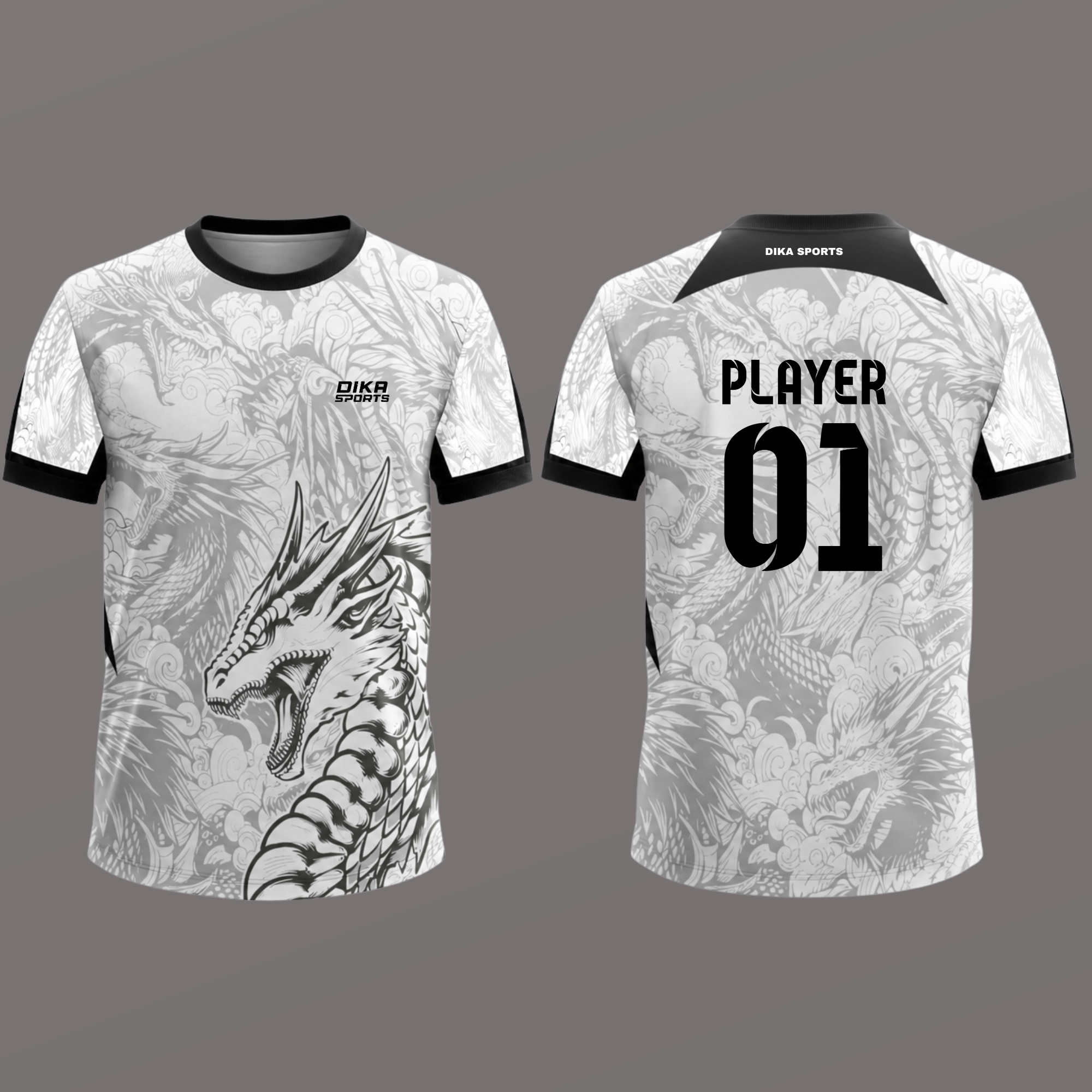DIKA SPORTS Round Neck Cricket T-Shirt | Cricket T-Shirt Short Sleeve | Personalized Team Jersey